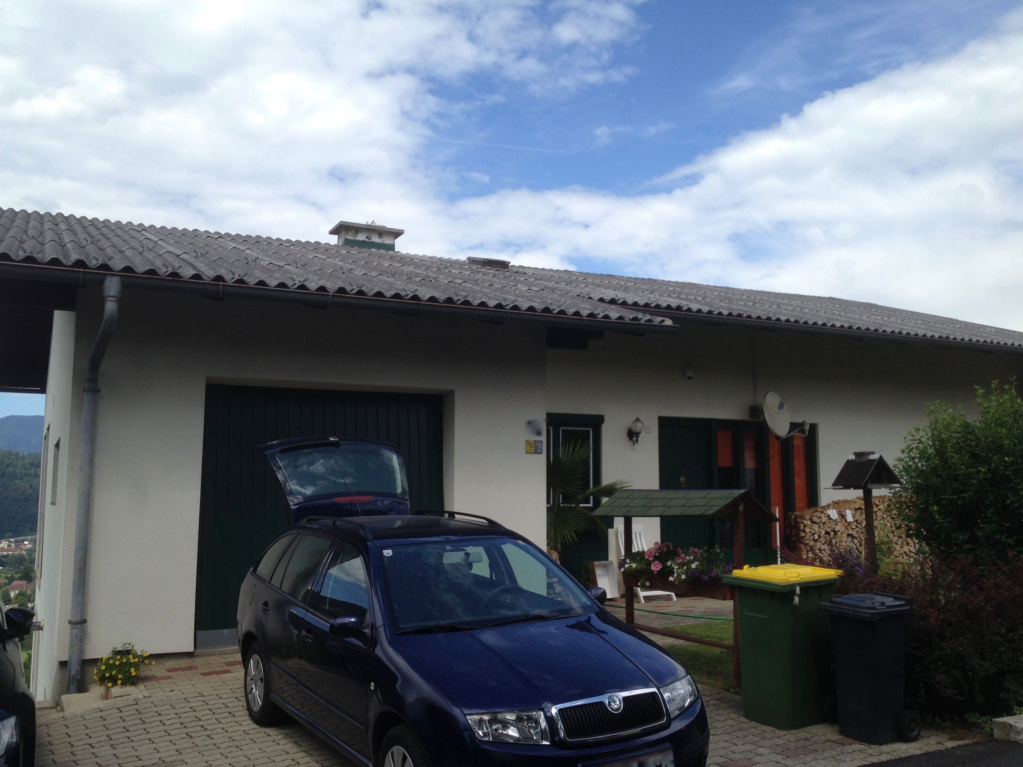 Saniertes Dach mit Aluminiumprofil