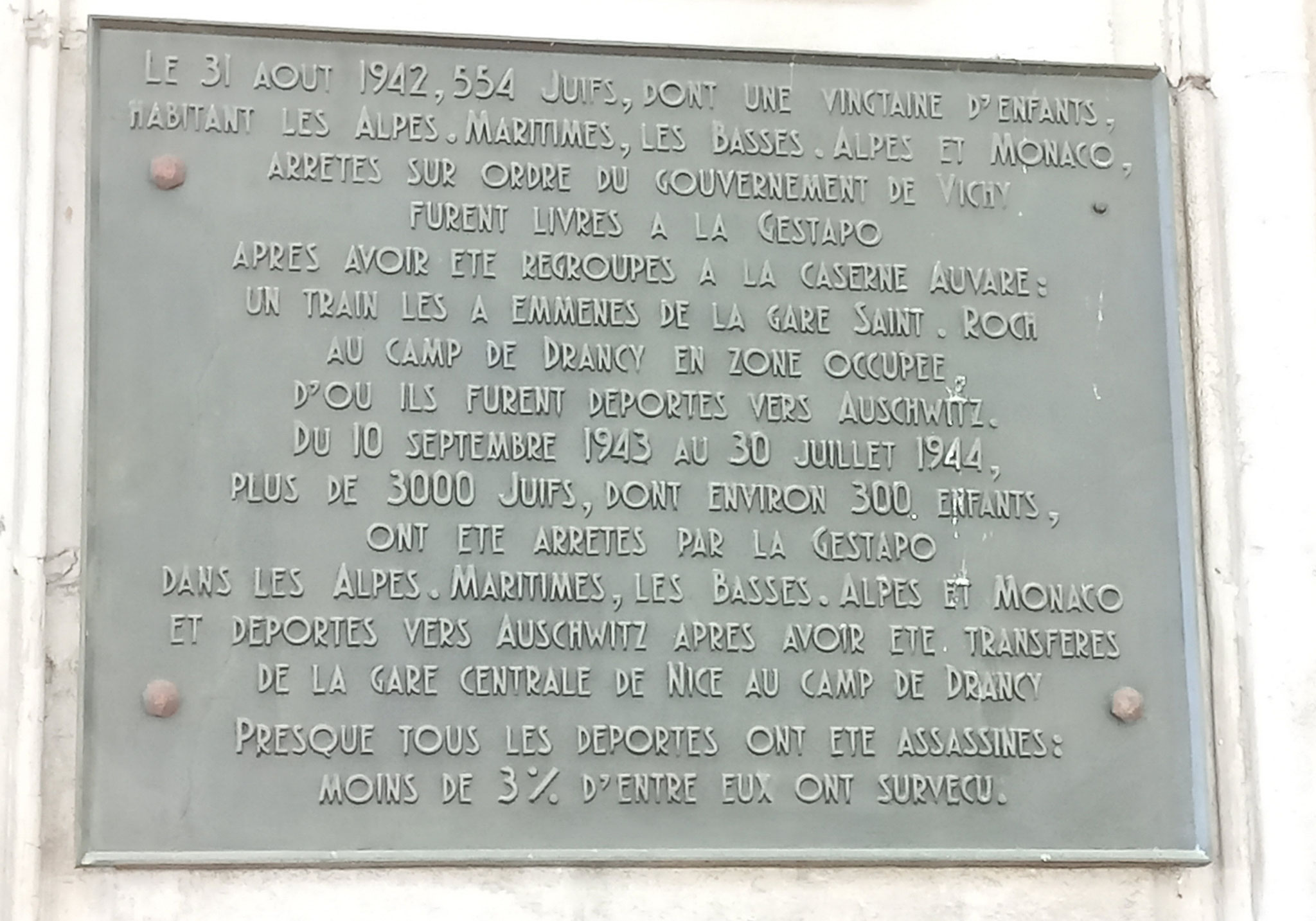 Plaque commémorative