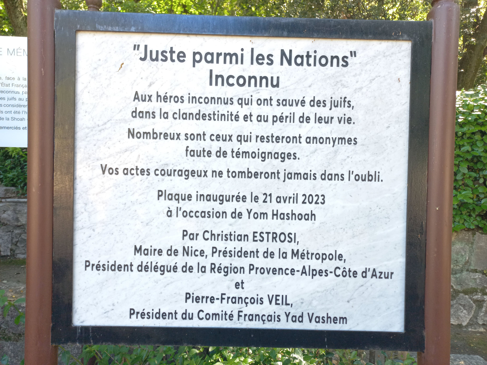 Plaque commémorative
