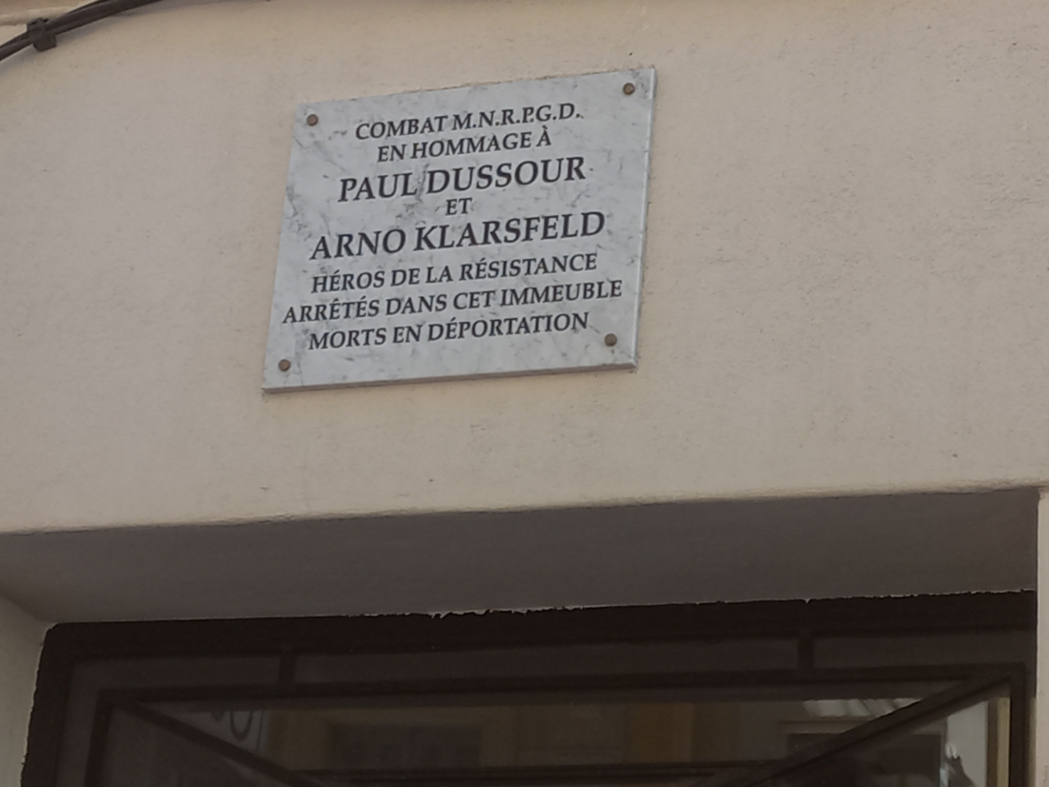 Plaque commémorative