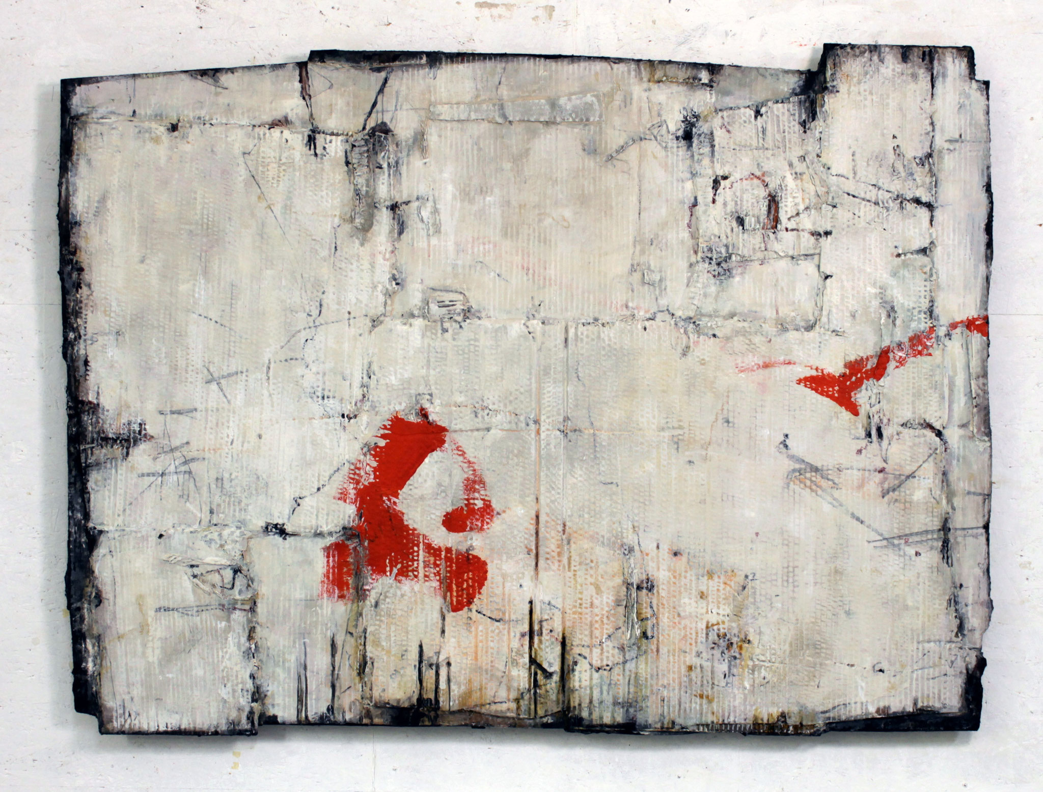 Aus der Reihe `Cardboard` CB14, 2020, Mixed Media  98 x 129 cm