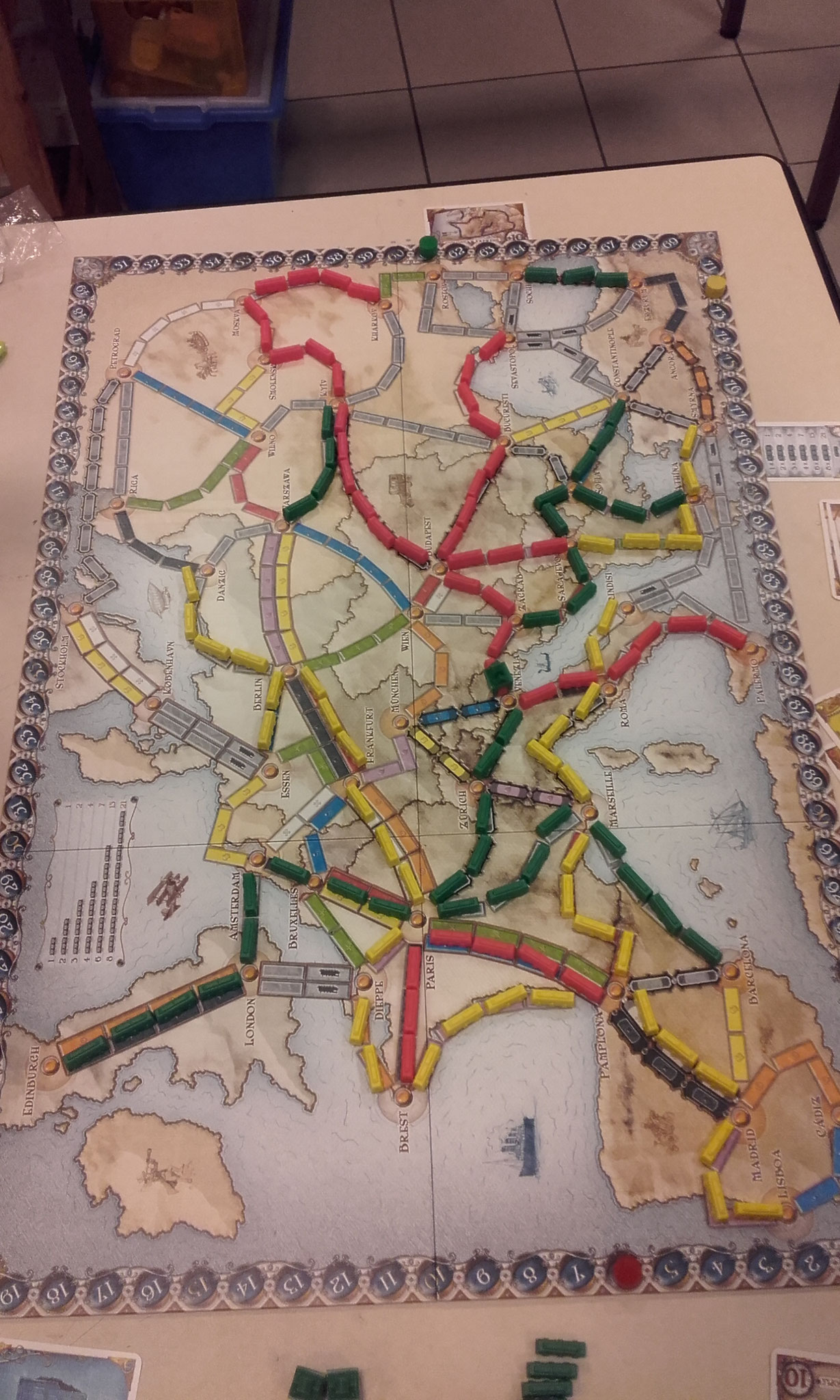 2e tour, table I : l'Europe traversée d'est en ouest