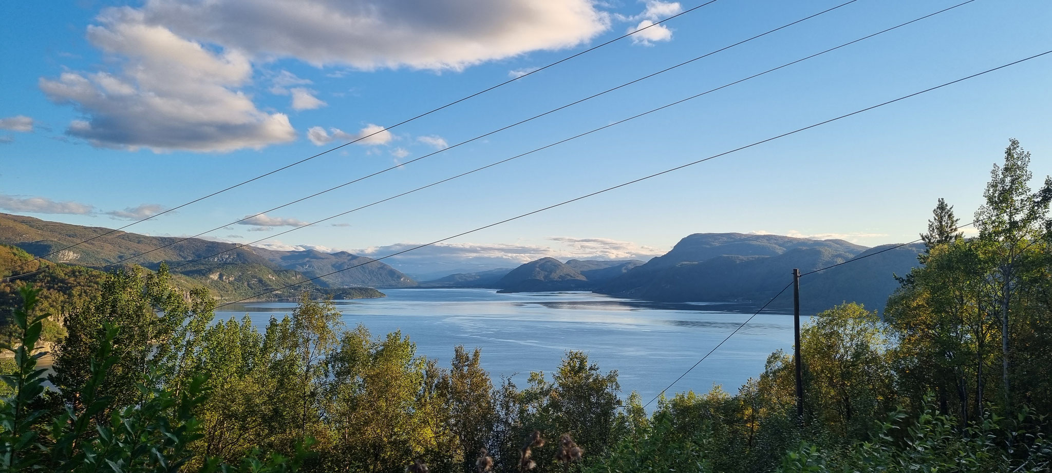 Sicht über das Fjord