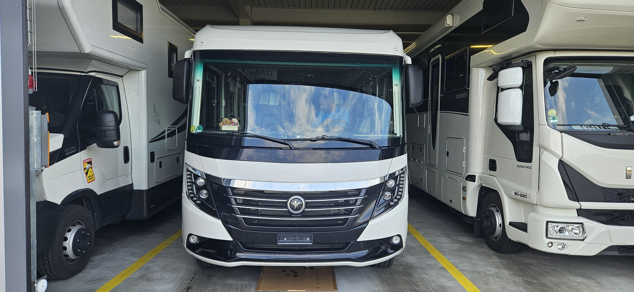 ...und unser Grosser darf in der Halle entspannen