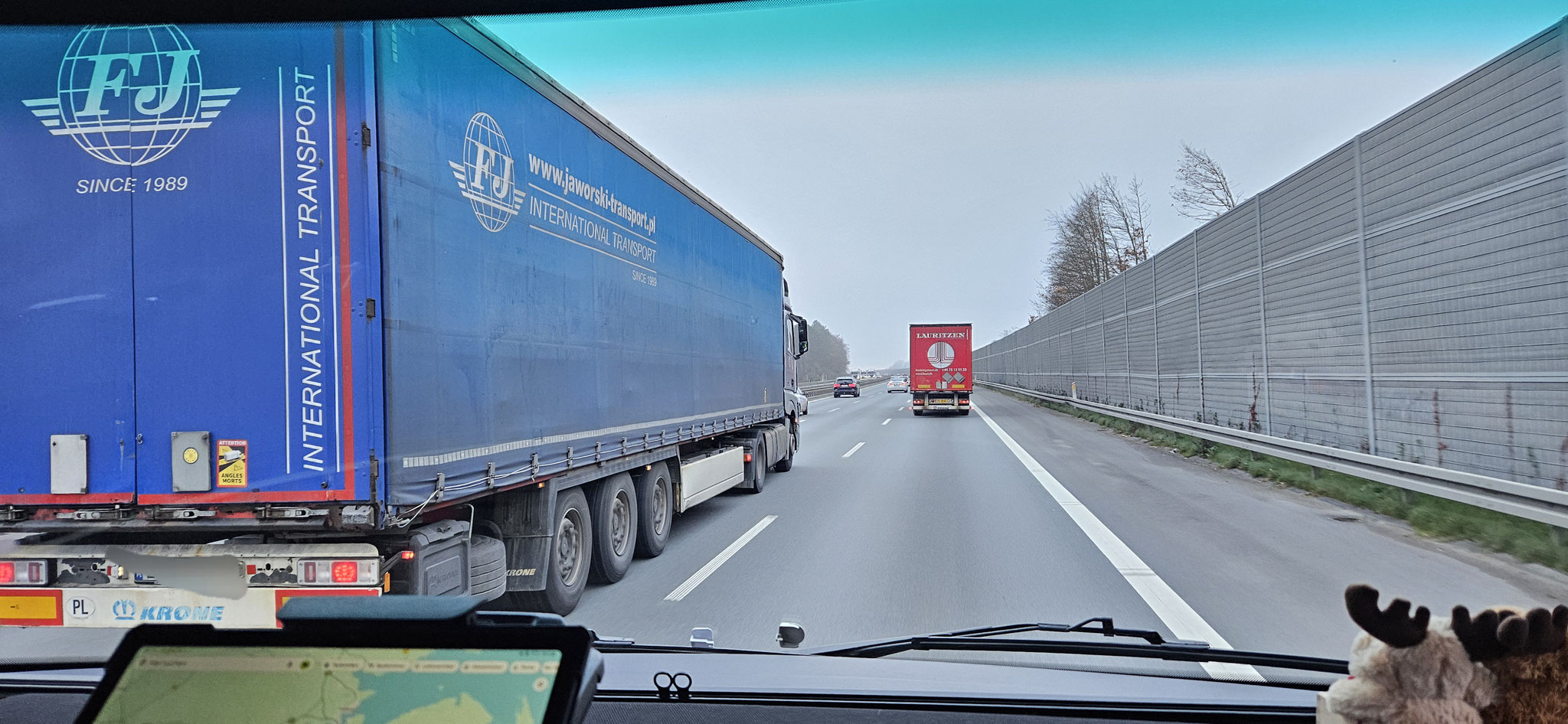 Die ersten zu schnellen LKW's in Dänemark