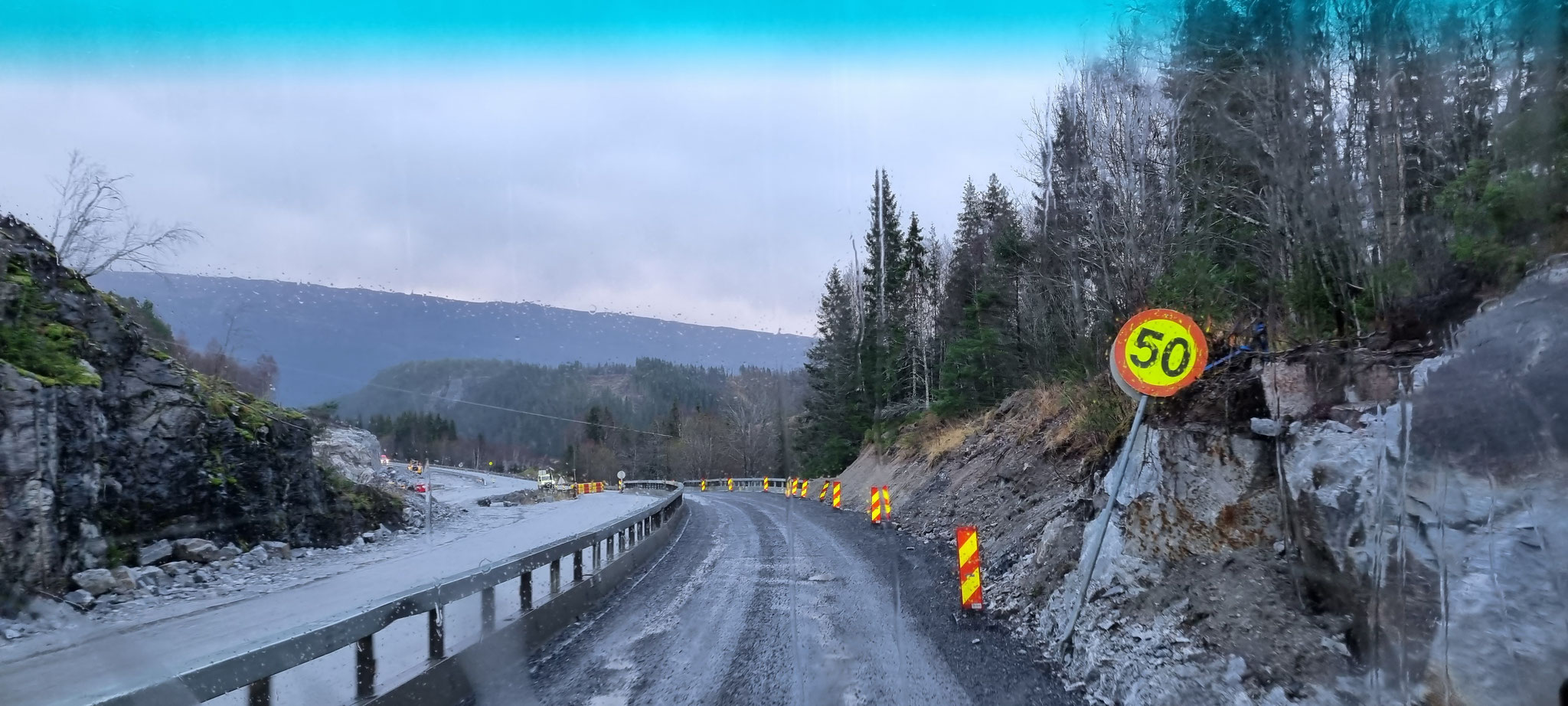 Wieder einmal eine Baustelle auf der E6