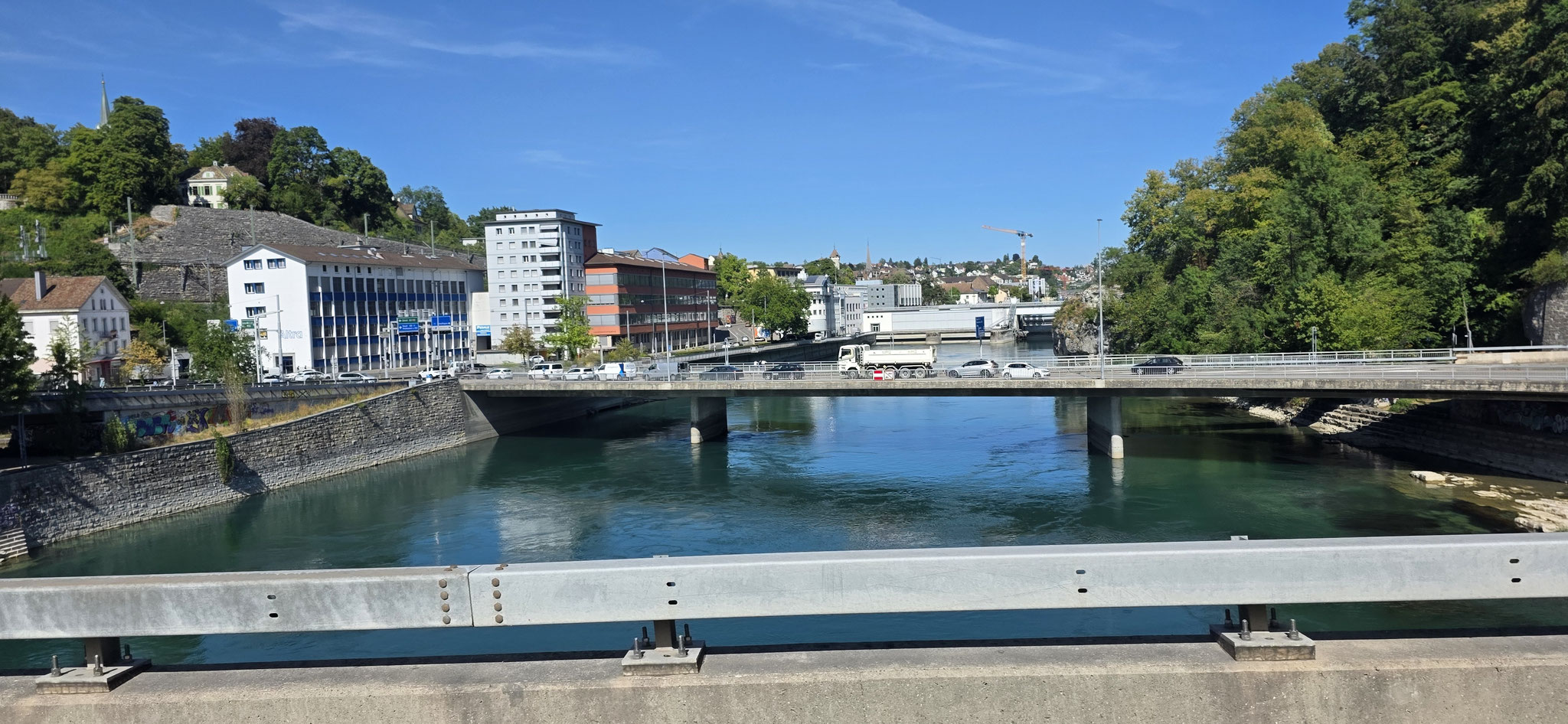 Wenig Wasser auf dem Rhein