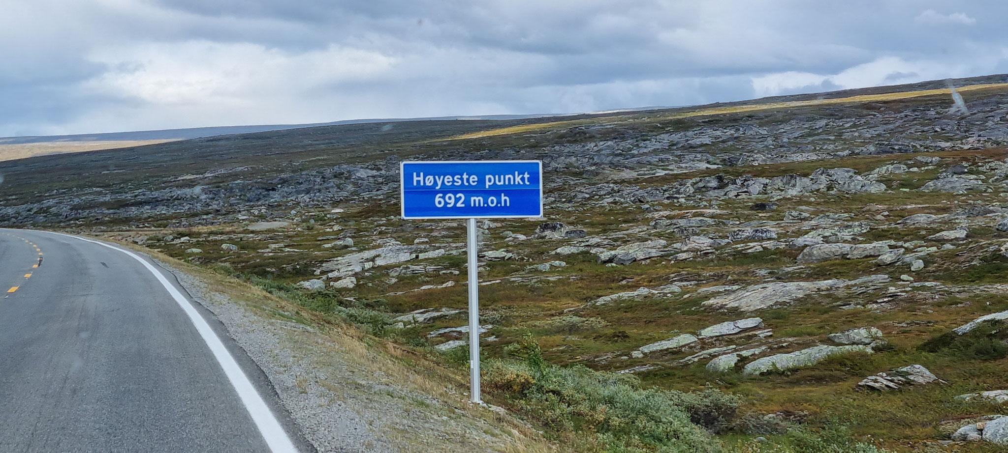 Höchster Punkt 692 Meter über Meer