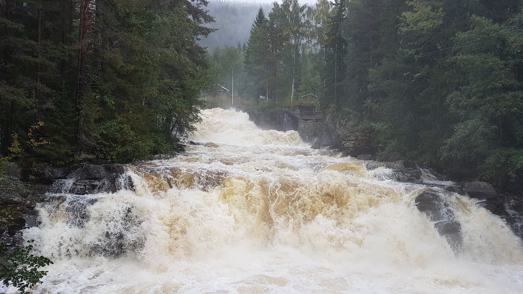 Tosende Bäche auf dem Weg nach Geilo (siehe Video Wildbach)