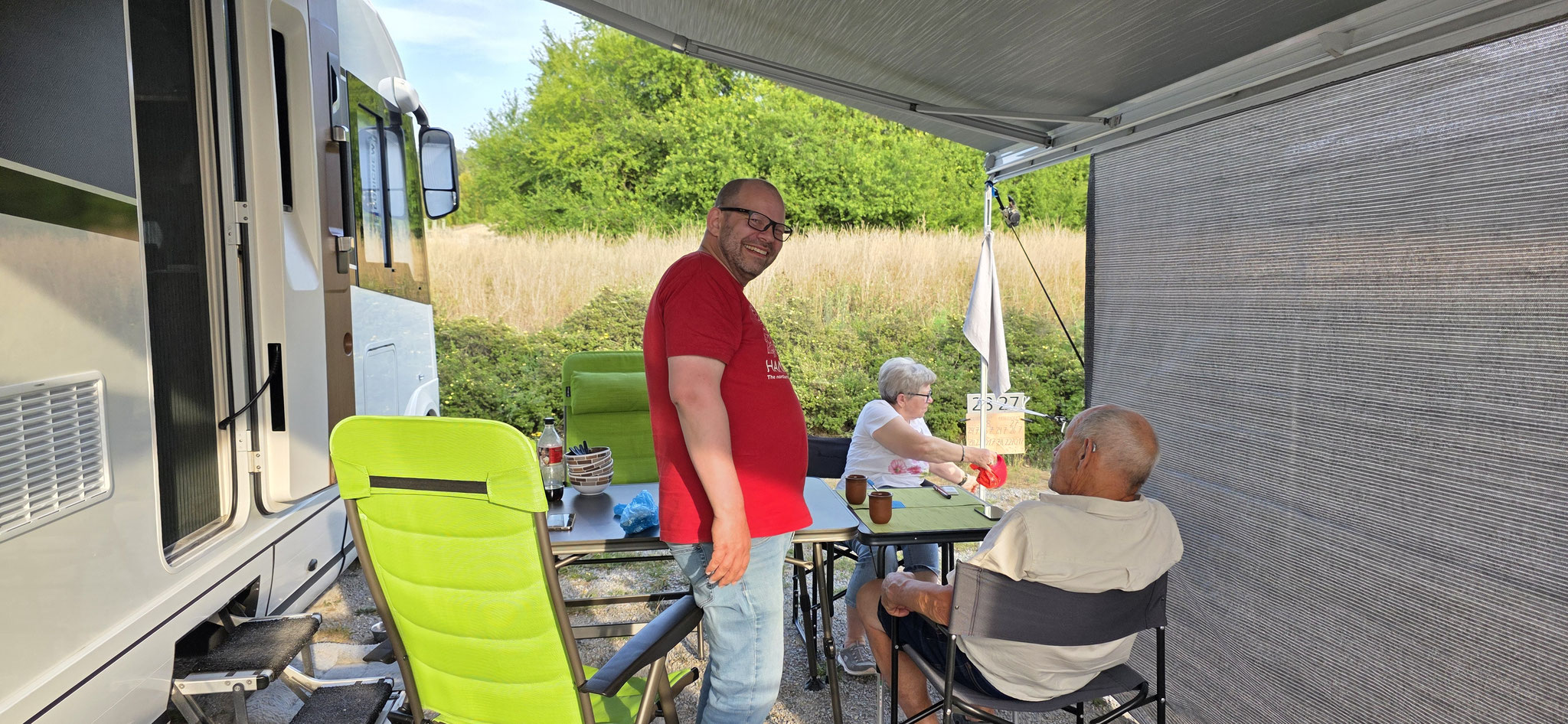 Abendessen auf dem Stellplatz