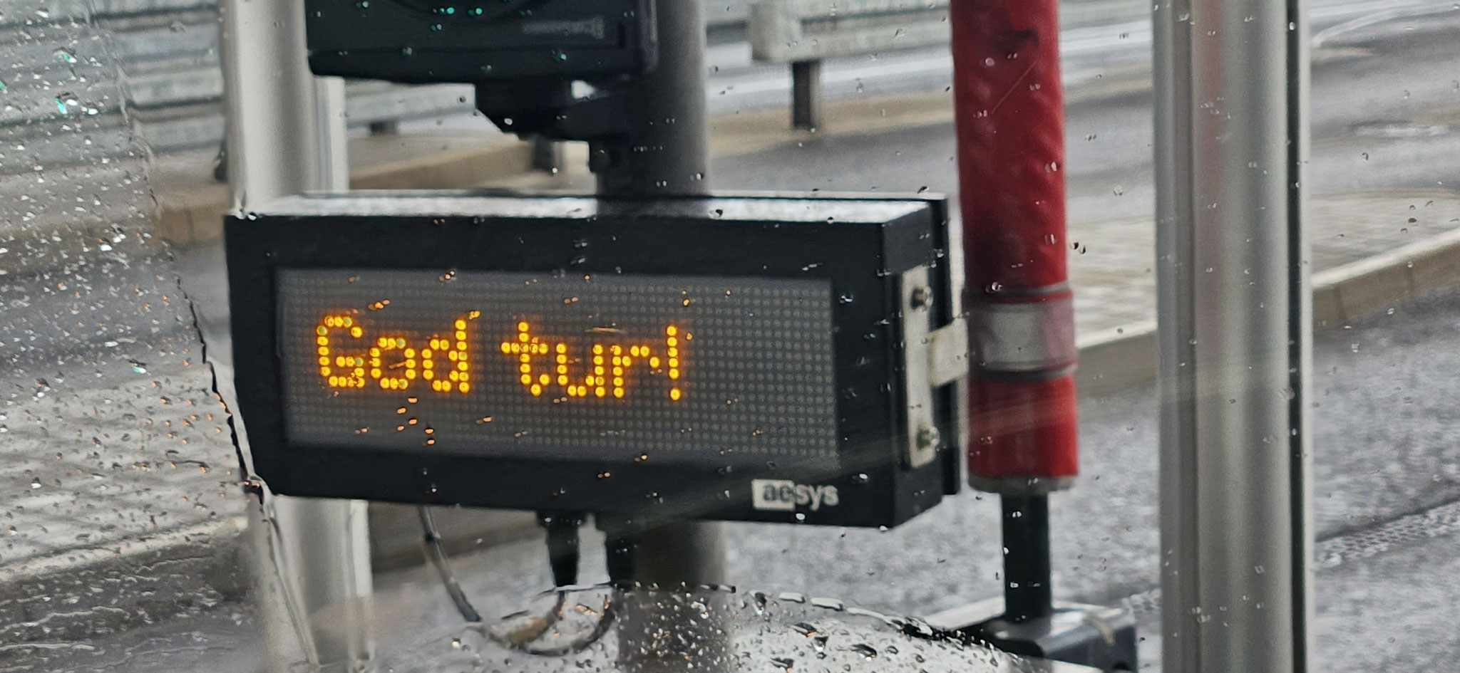 ...für DKK 635.00 bekommt man eine gute Fahrt gewünscht