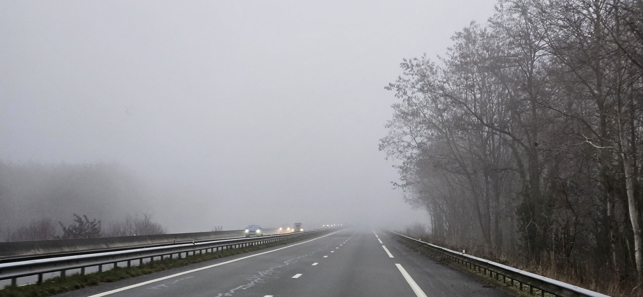 ...haben wir dicken Nebel bei -1 Grad