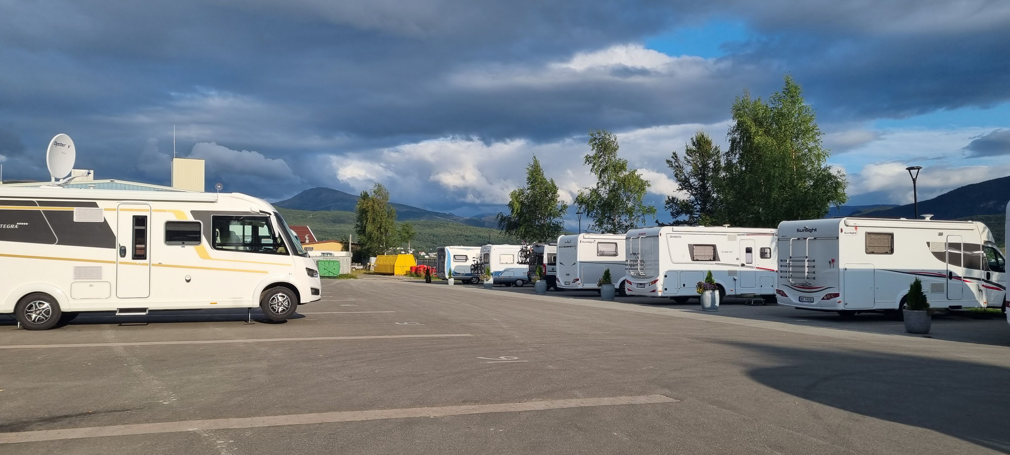 Unser Stellplatz in Fauske...
