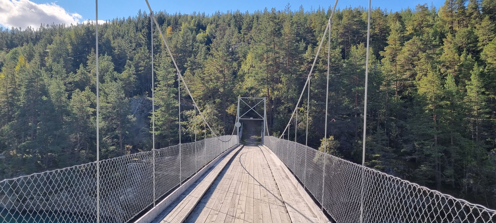 Boah...diese Brücke schwingt extrem!