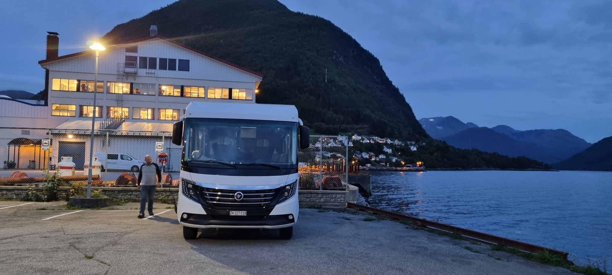 Unser Stellplatz in Volda...