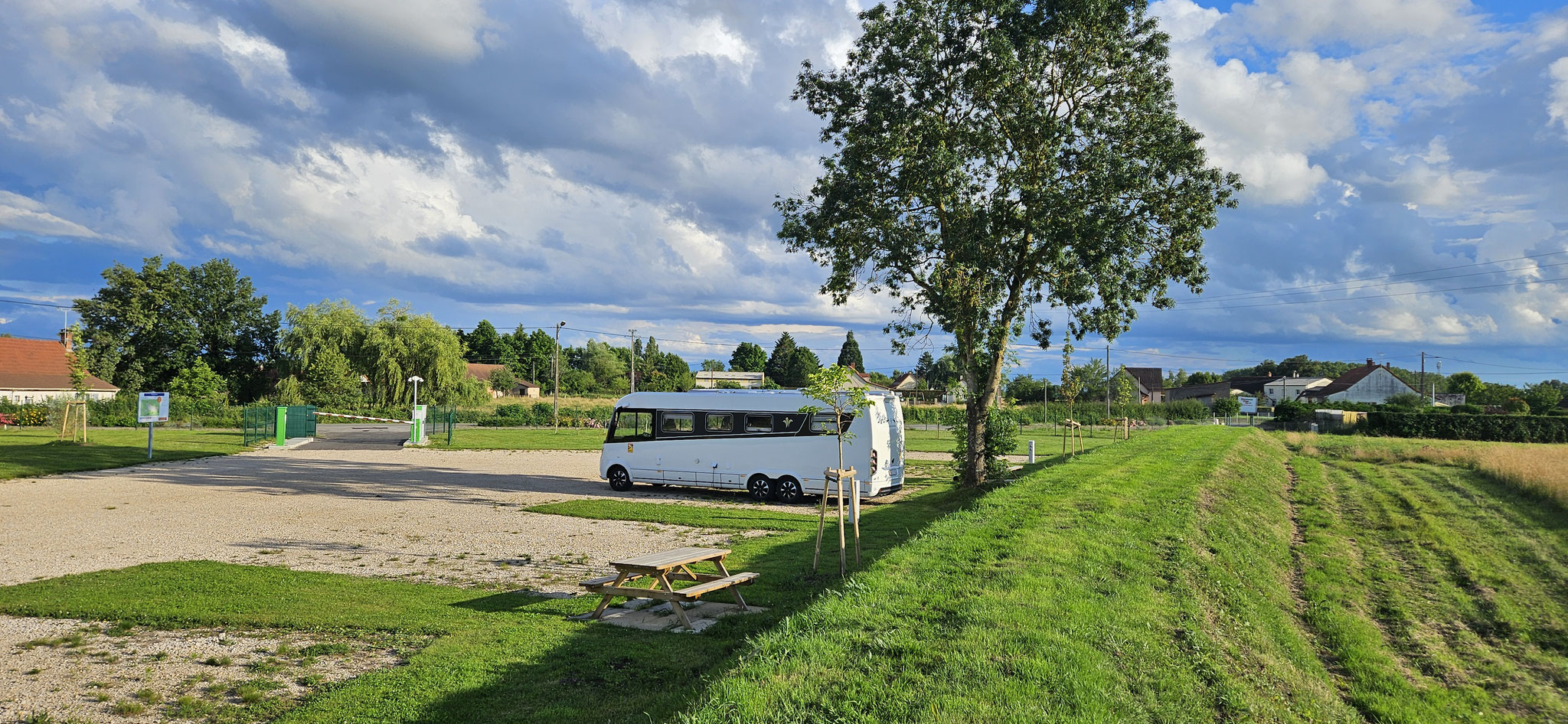 Unser Stellplatz in Bantanges