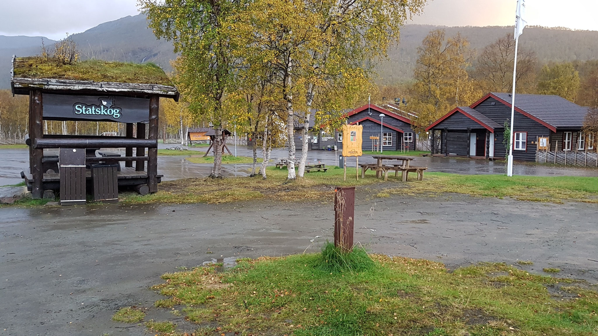 Unser Stellplatz am Polar Park - der nördlichste Wildpark in Europa