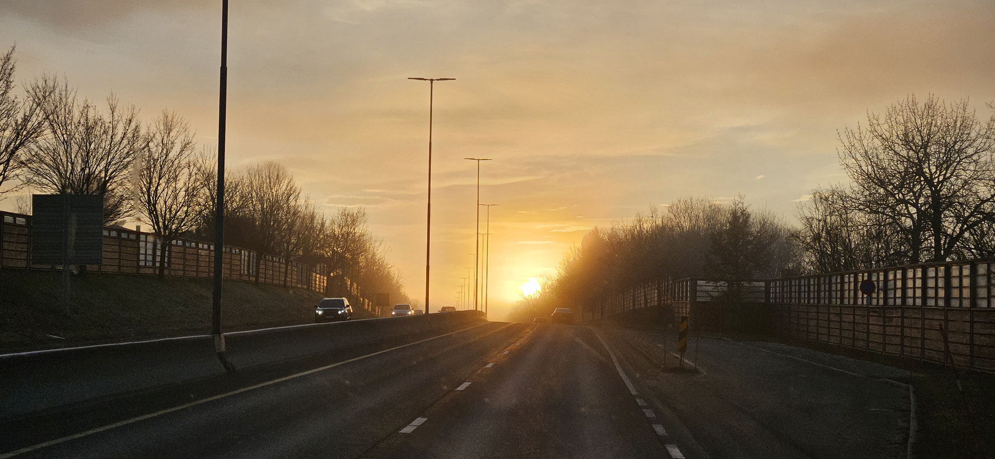 Sonnenuntergang nach Trondheim...