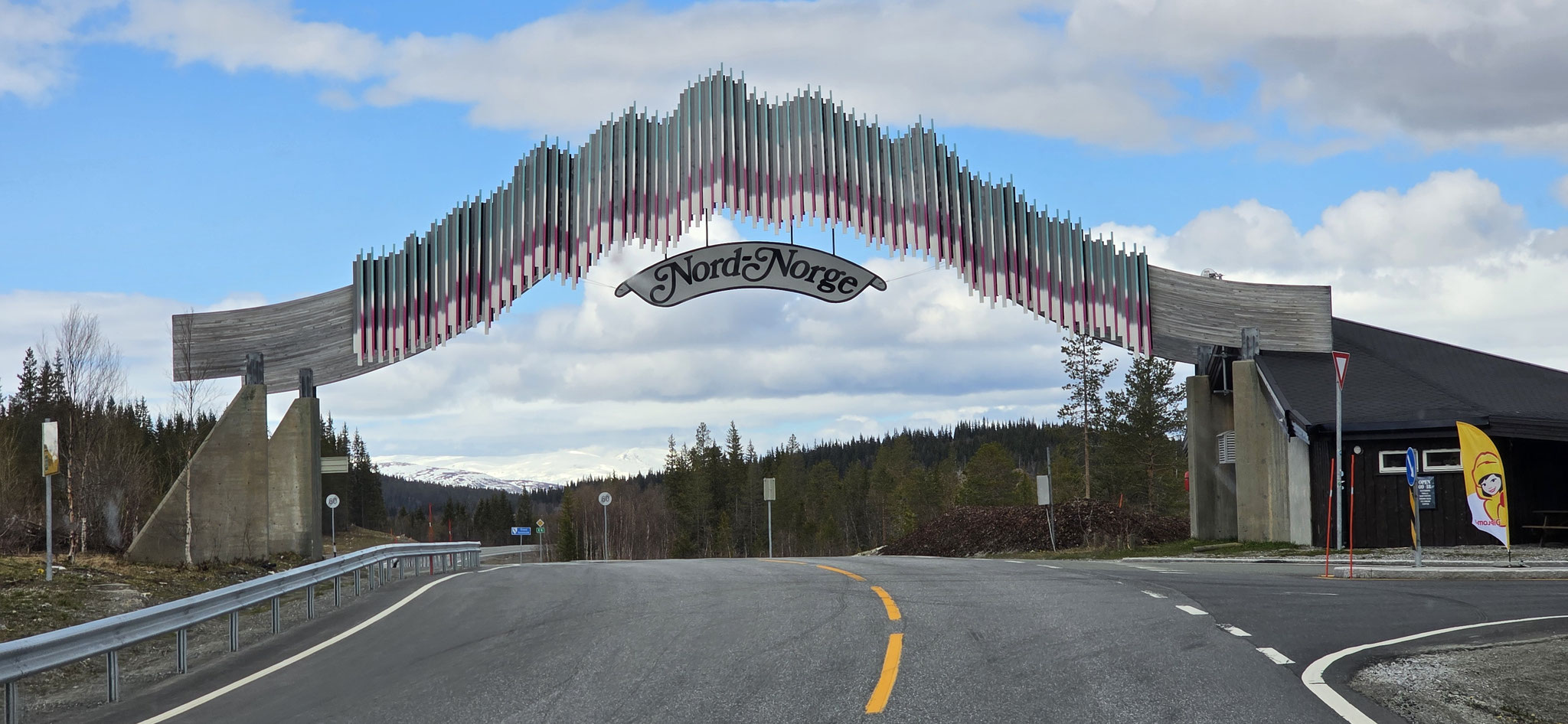 Nord-Norge-Portal. Heute gibt es nur einen kurzen Halt