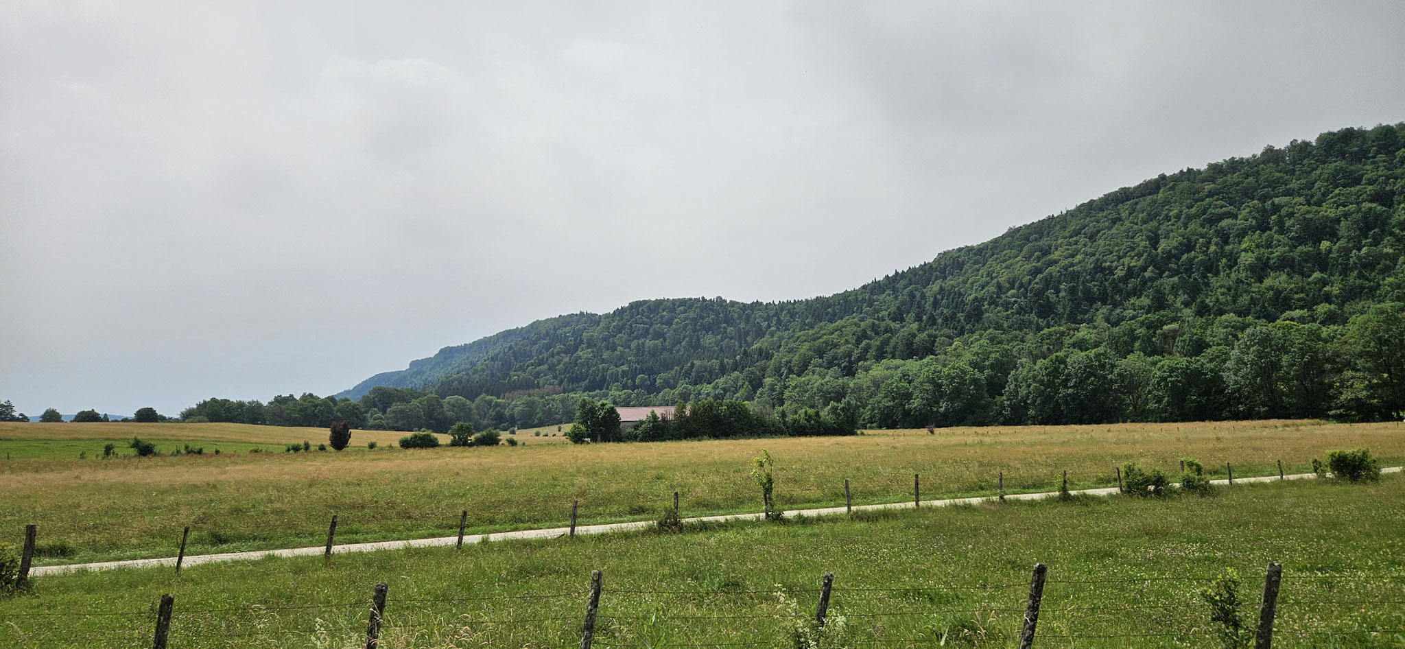 Wir fahren über's Land zurück in die Schweiz