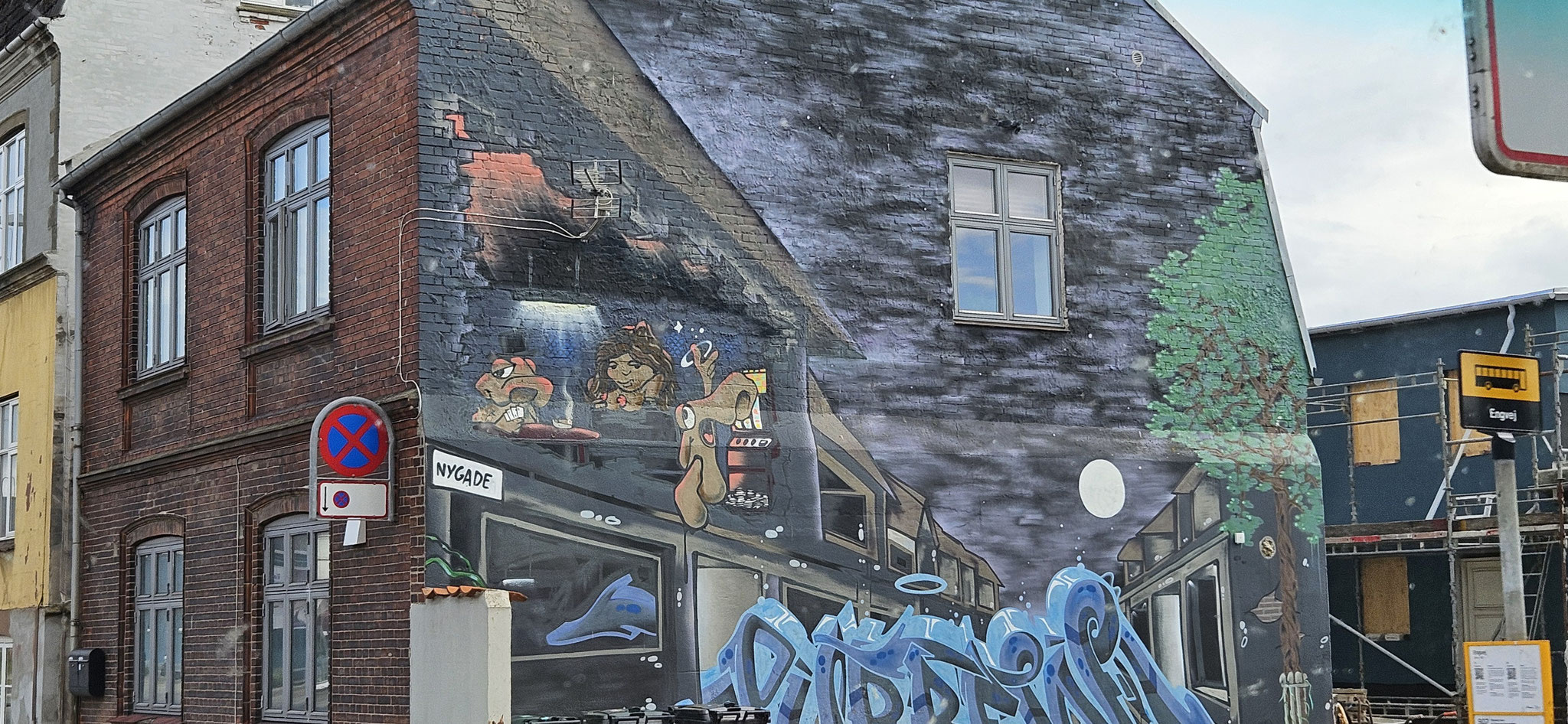 Strassenkunst in Korsør...