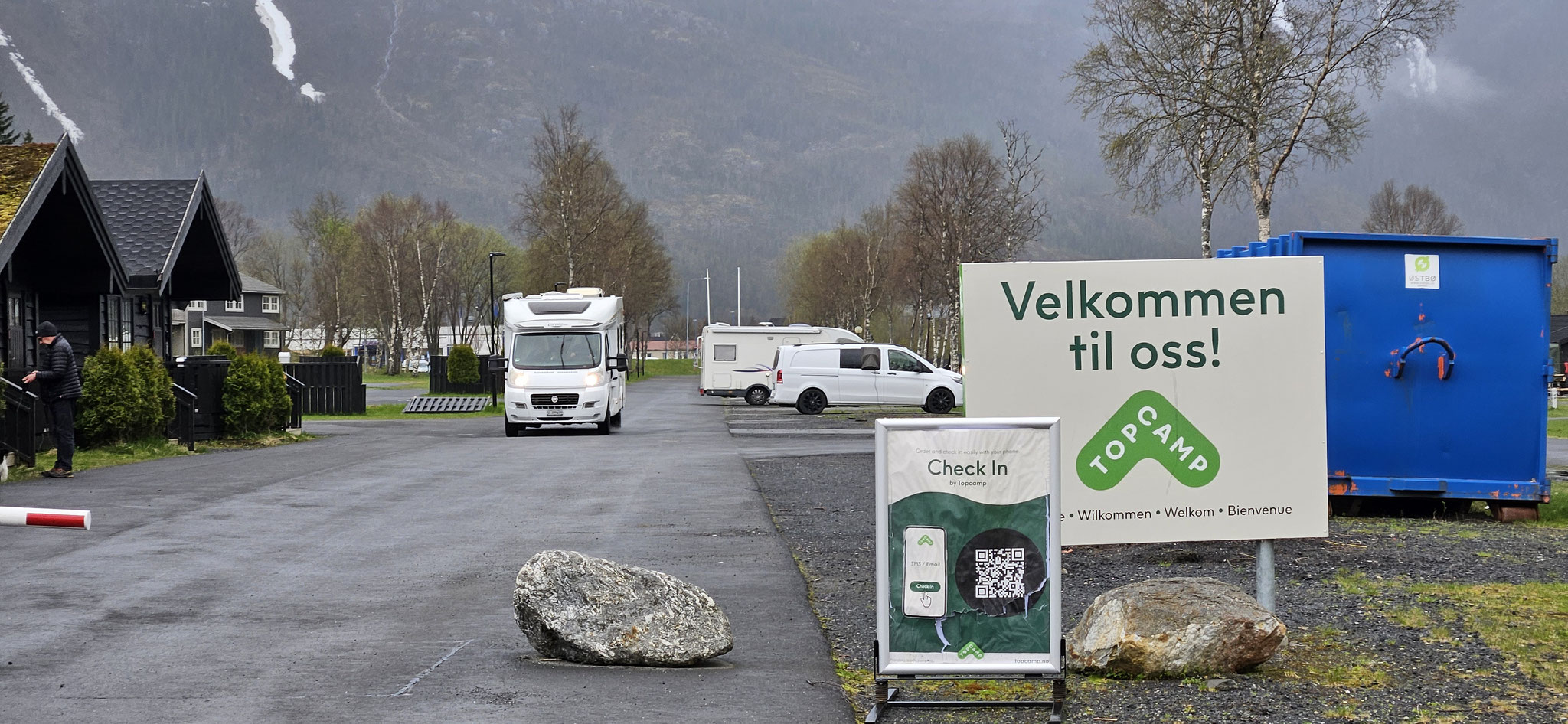Abfahrt beim TopCamp Mosjøen