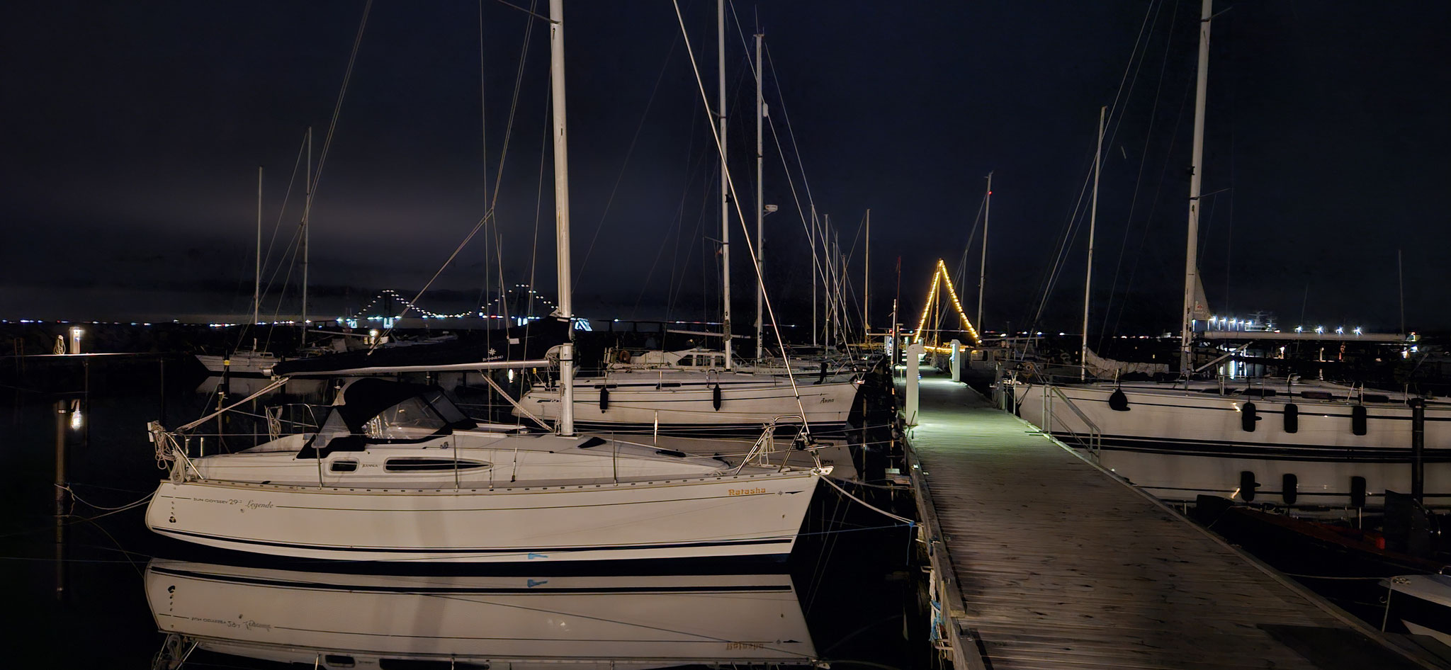 Schöne Stimmung am Hafen