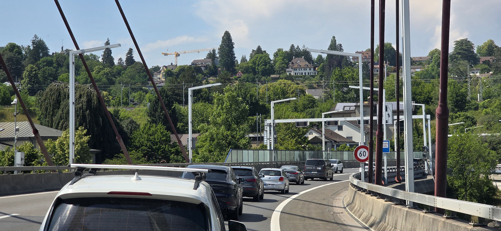 Ein bisschen Stau bei Schaffhausen