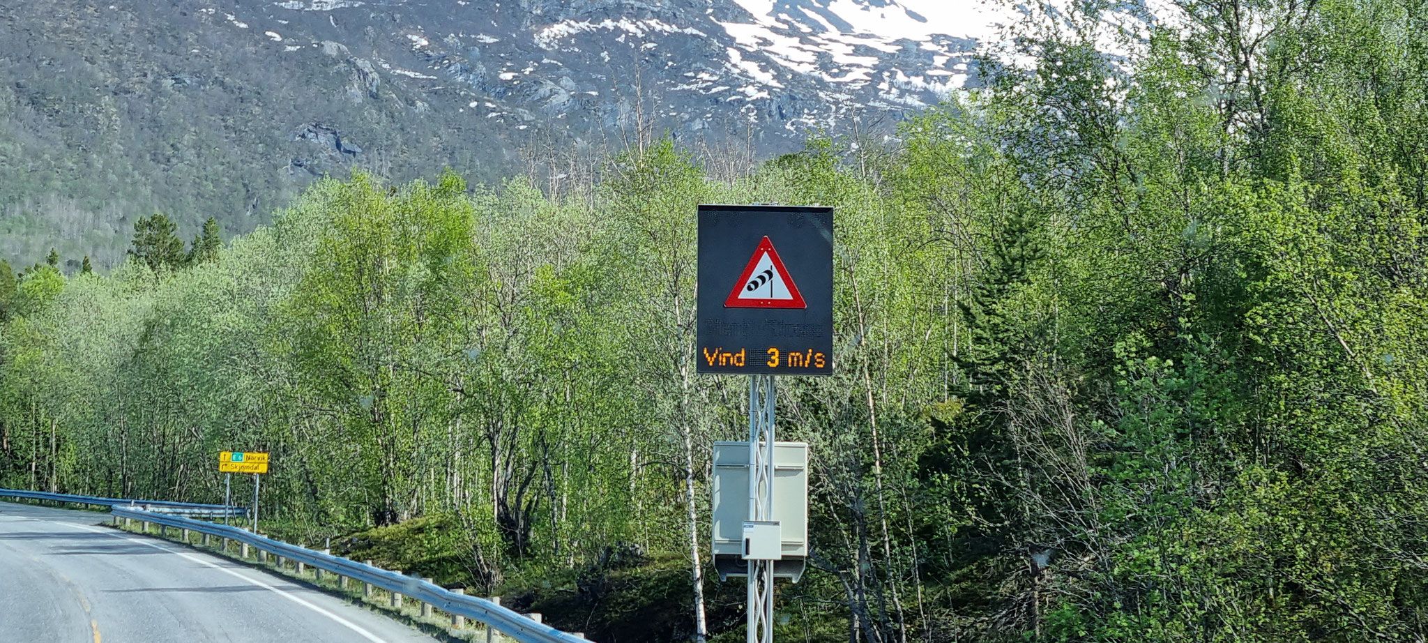 ...die Windgeschwindigkeit steigt