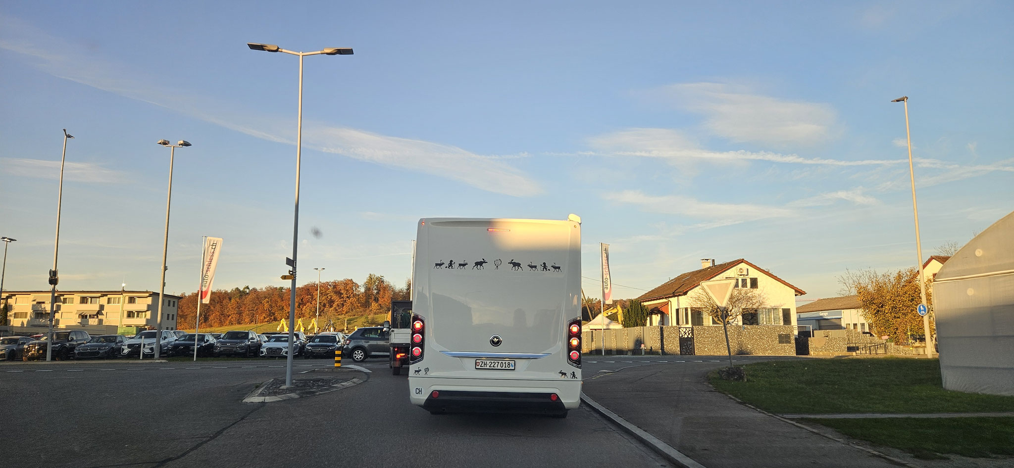 Abfahrt in Volketswil...