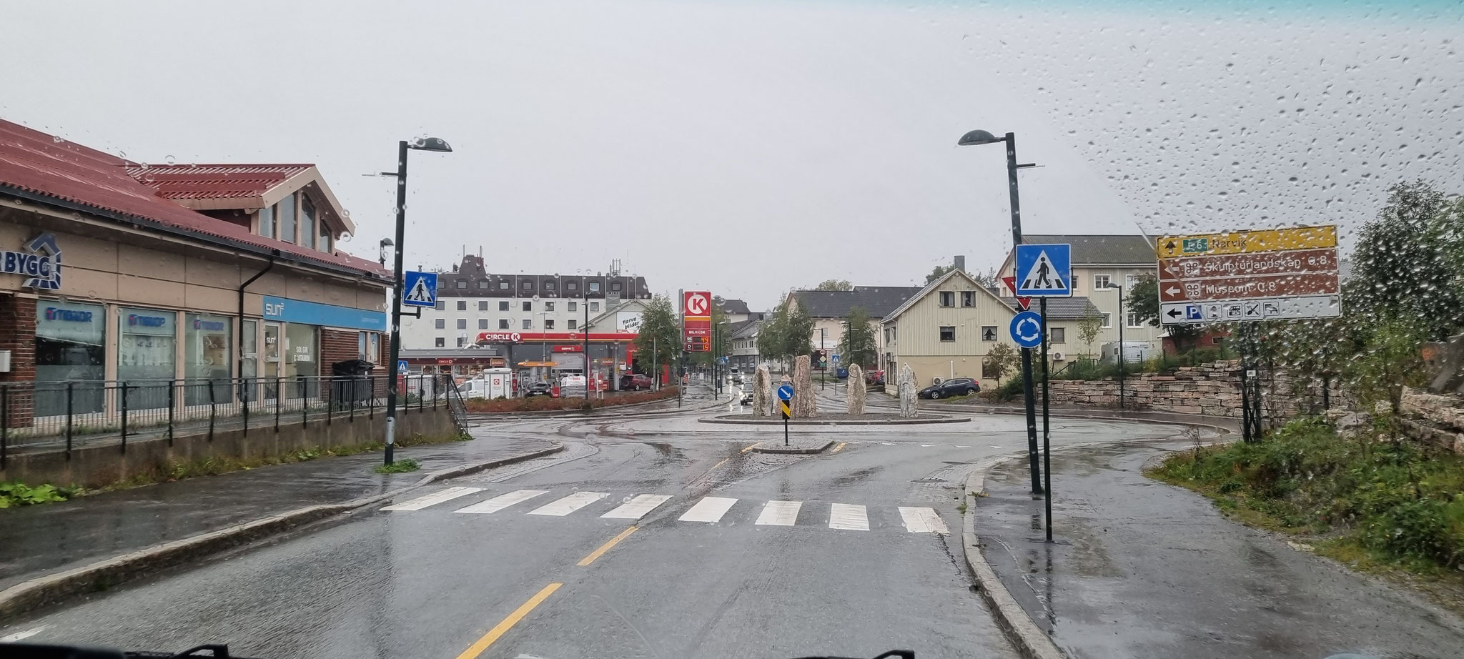 Fahrt durch Fauske 