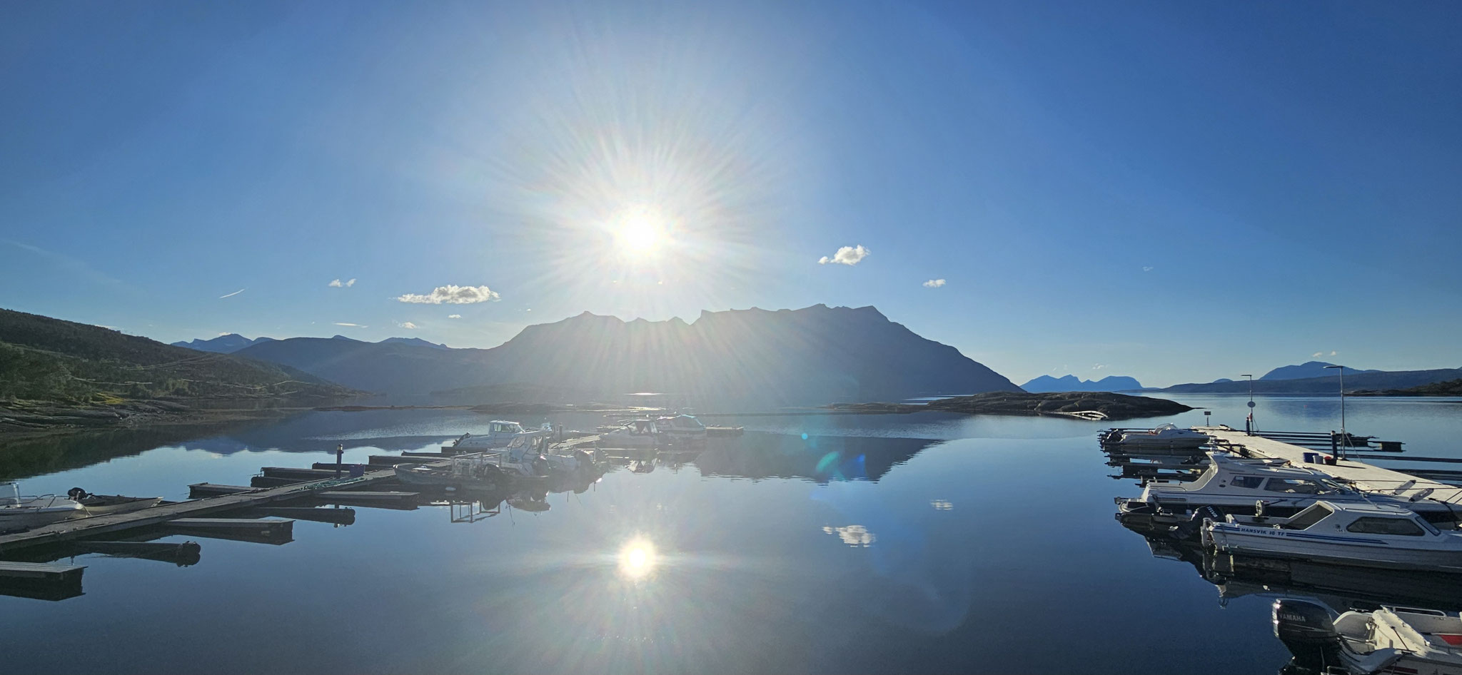 Sie Sonne wärmt Innhavet auf 17 Grad