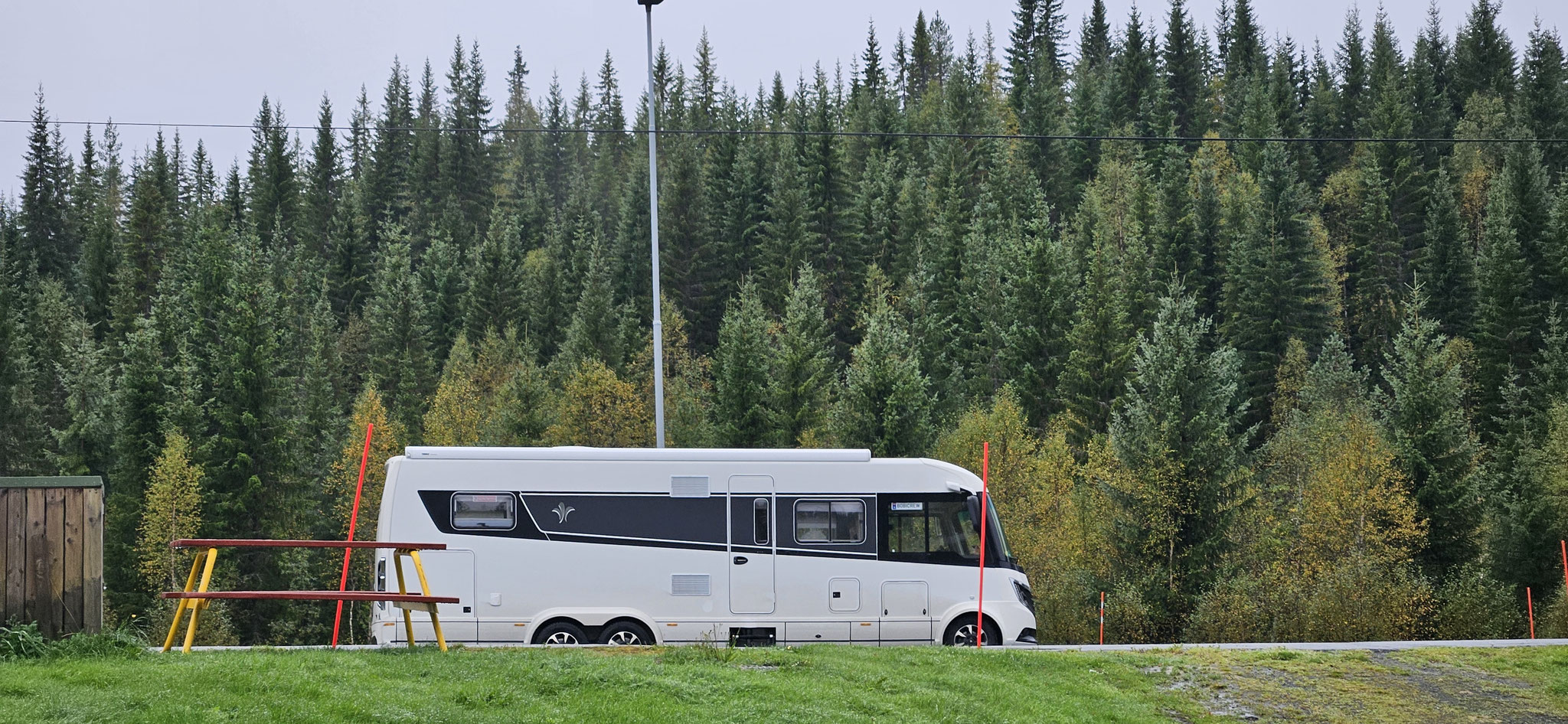 Wir halten erst in Norwegen wieder wegen Wilson's Wurmkur