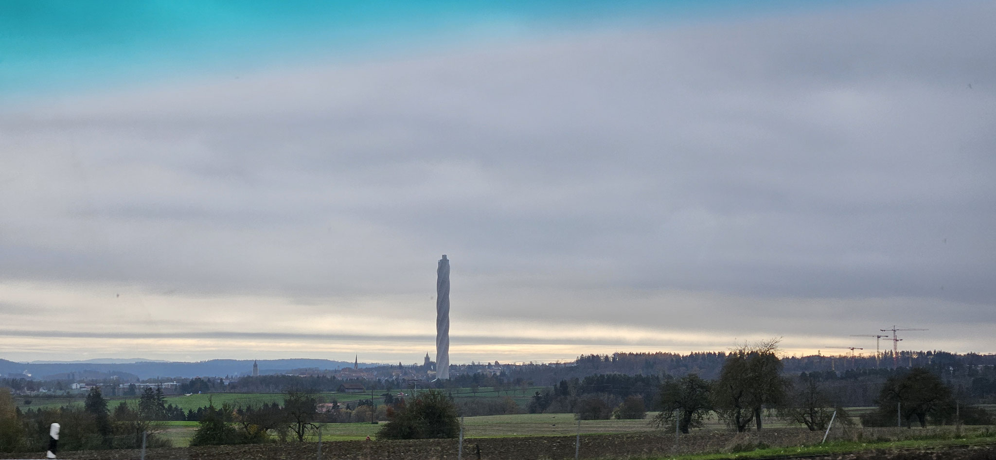 Da ist er ja schon - der Testturm