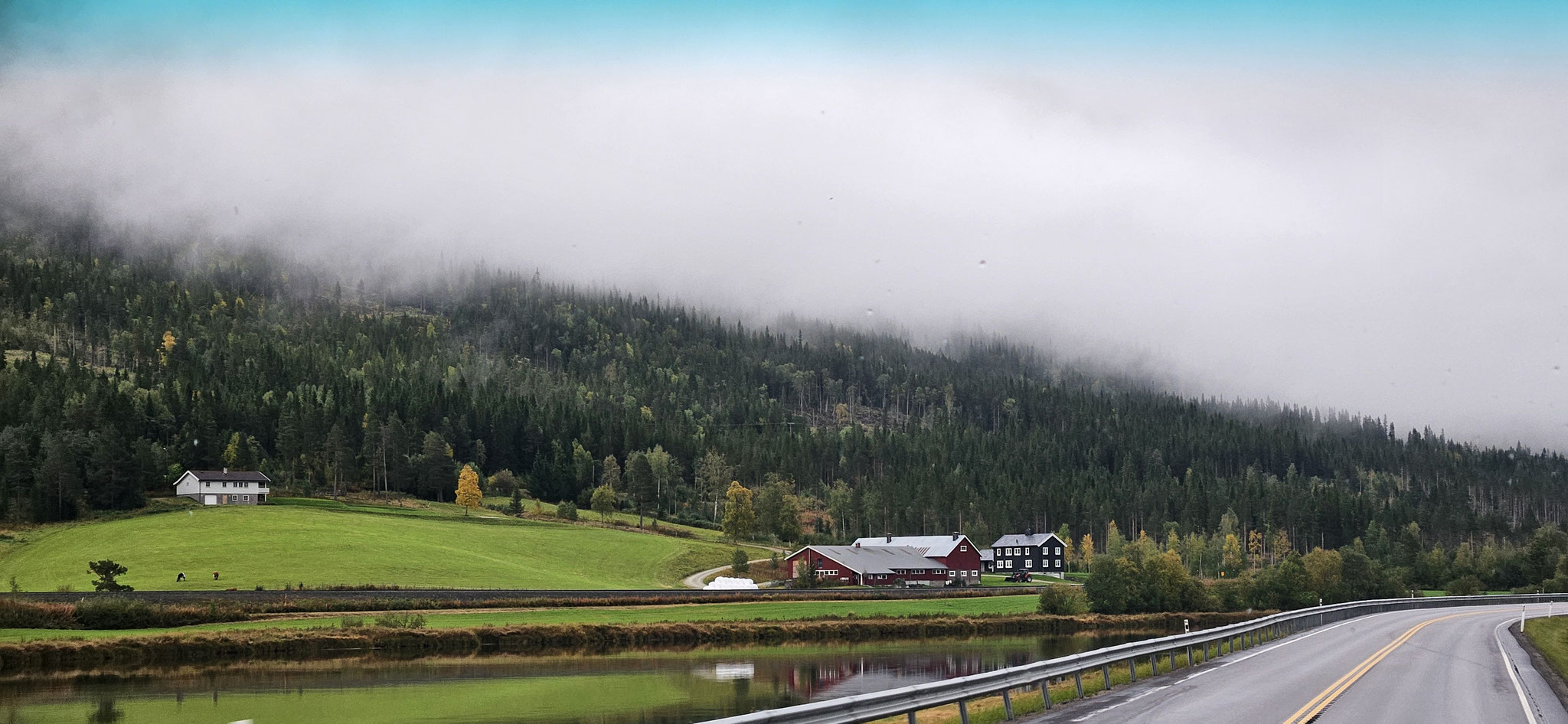 Typische Weiler in Norwegen