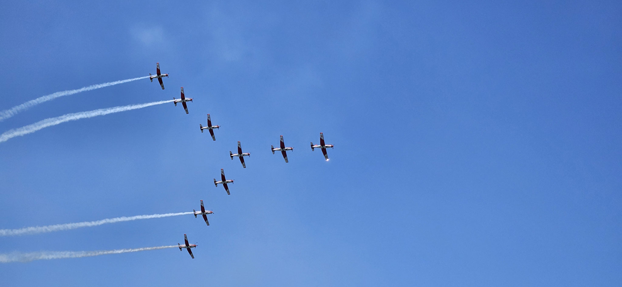 Es ist atemberaubend, den Fliegern...