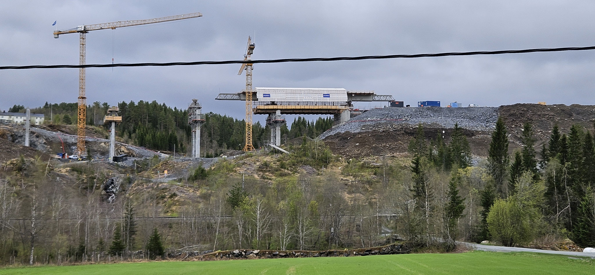 Hier entsteht wohl die neue E6 - riesige Grossbaustellen