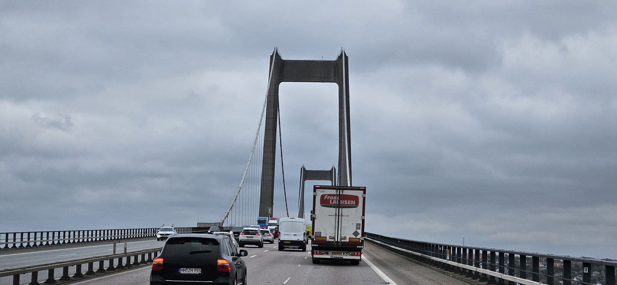 Erst einmal die Gratisbrücke nach Odense