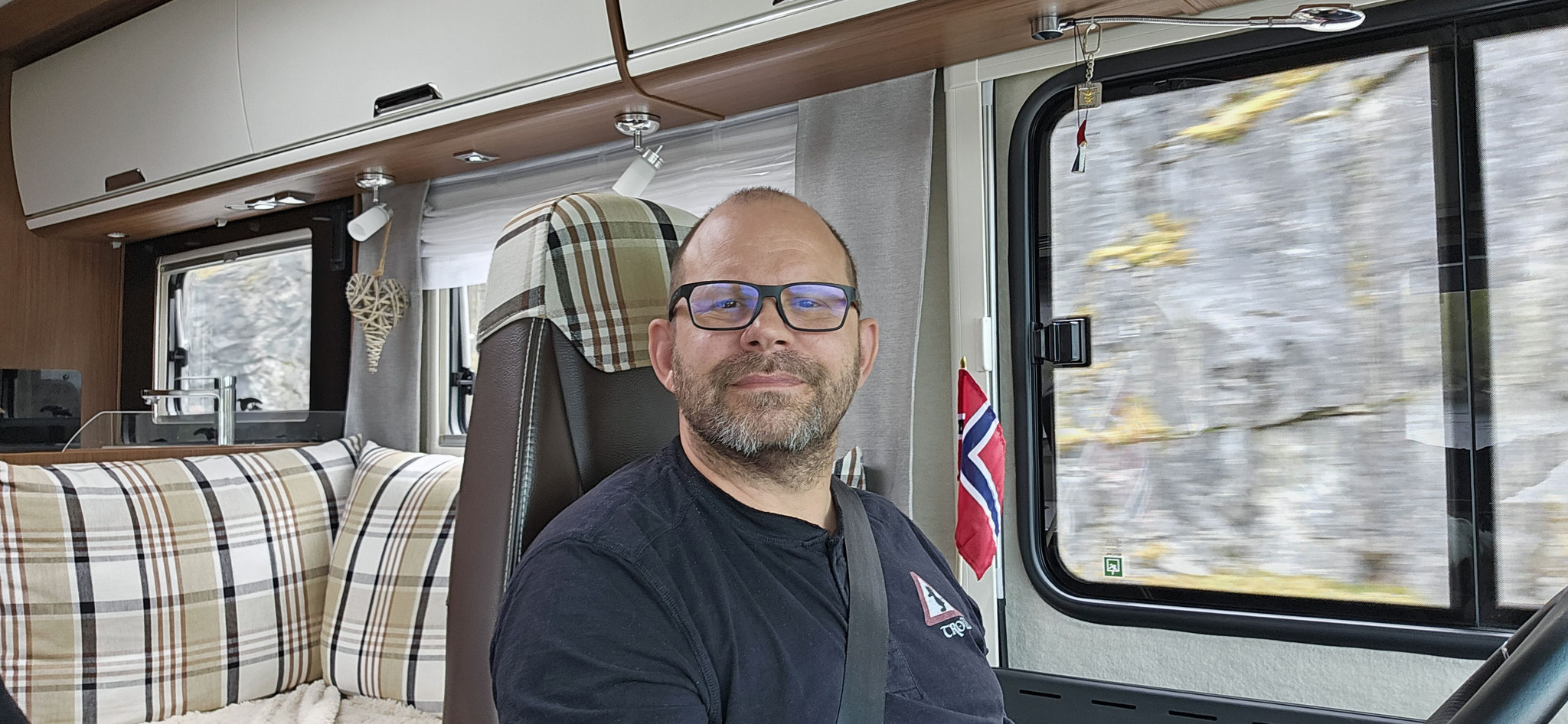 Daniel am Steuer - voll in seinem Element. Danke, für die superschöne Fahrt!