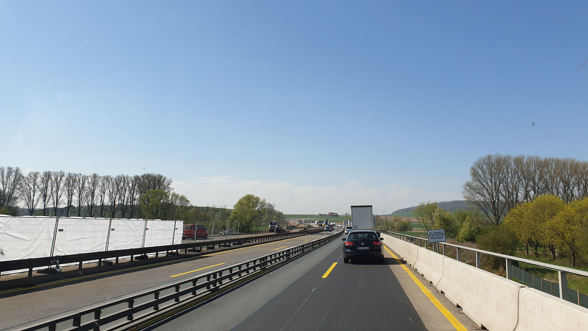 Unzählige Baustellen durchfahren wir heute