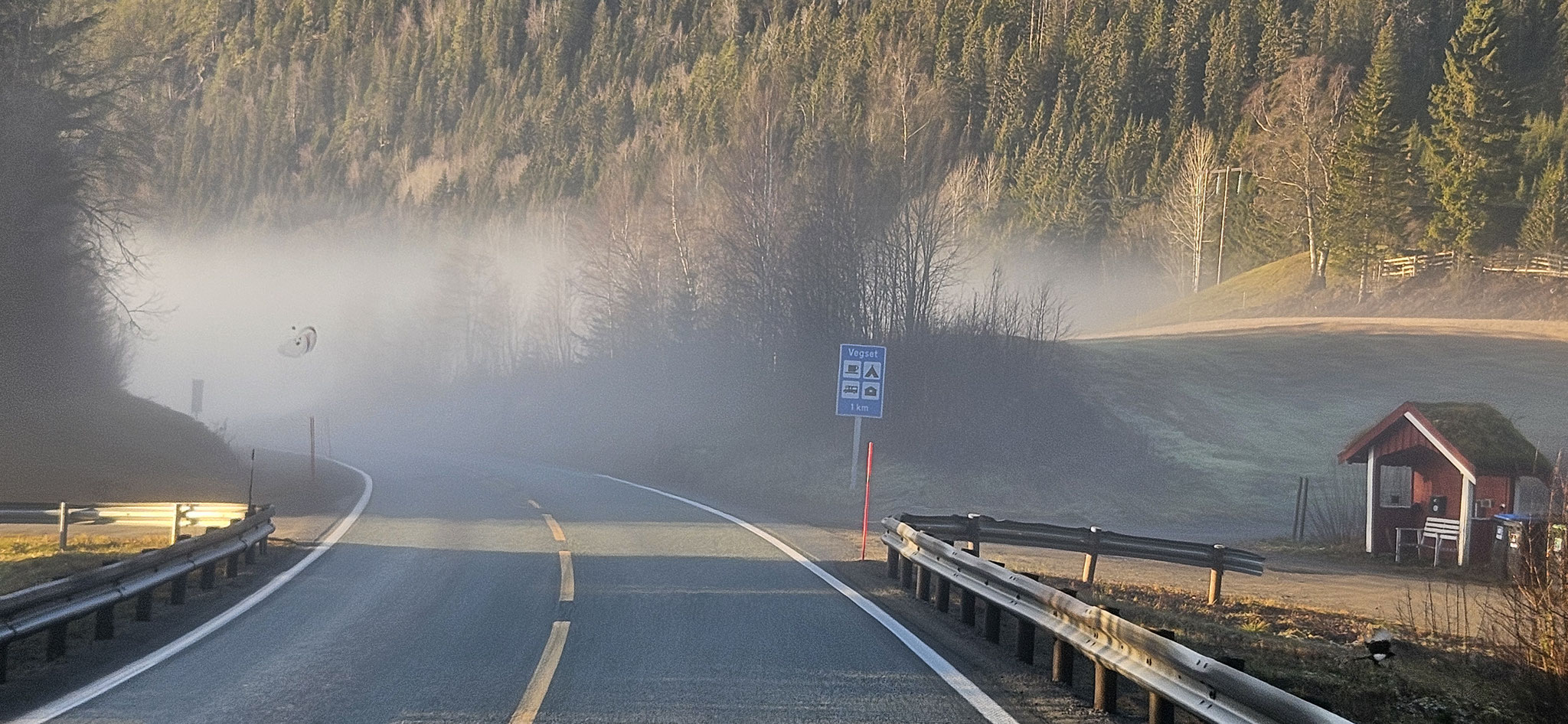 ...ein paar hundert Meter fahren wir hinein...
