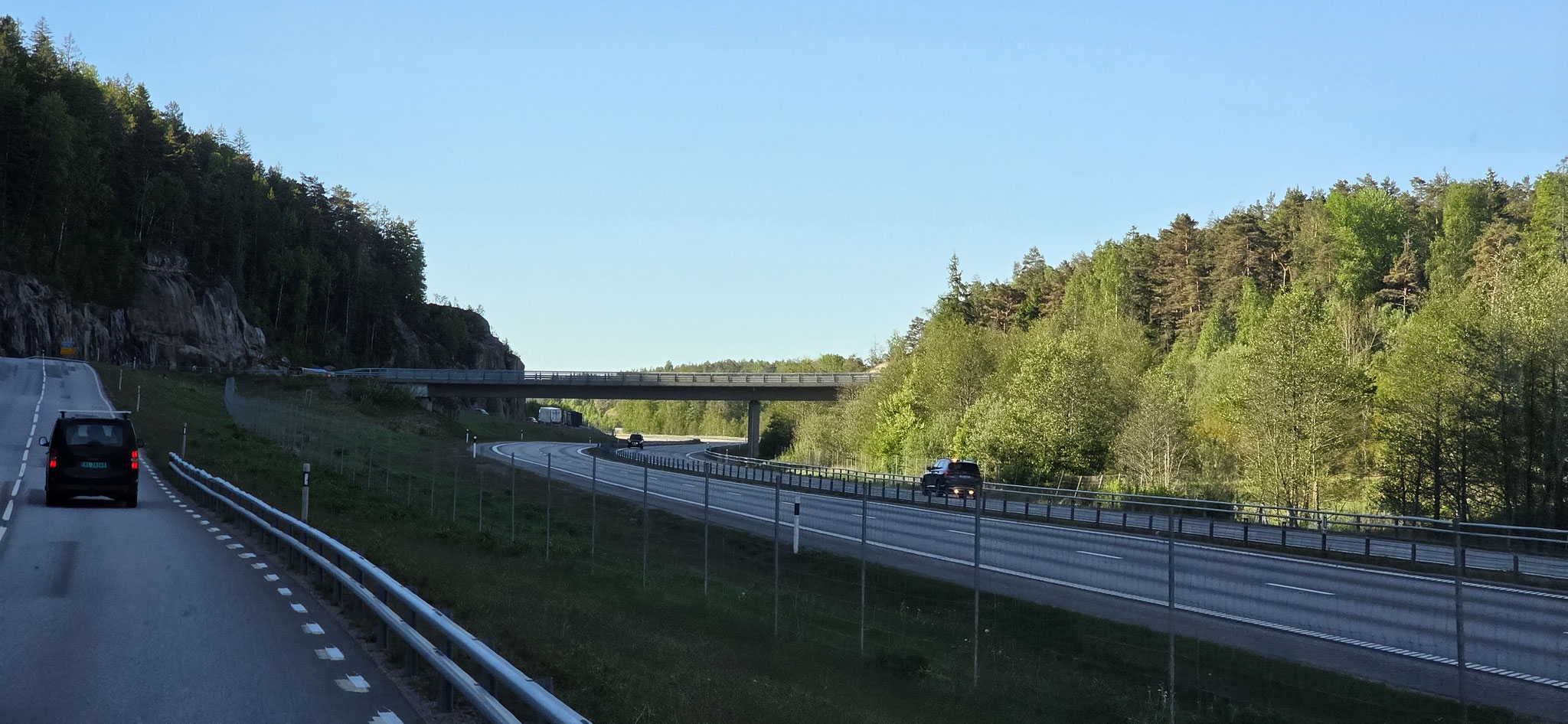 Dieses Stück der E6 Autobahn ist gesperrt