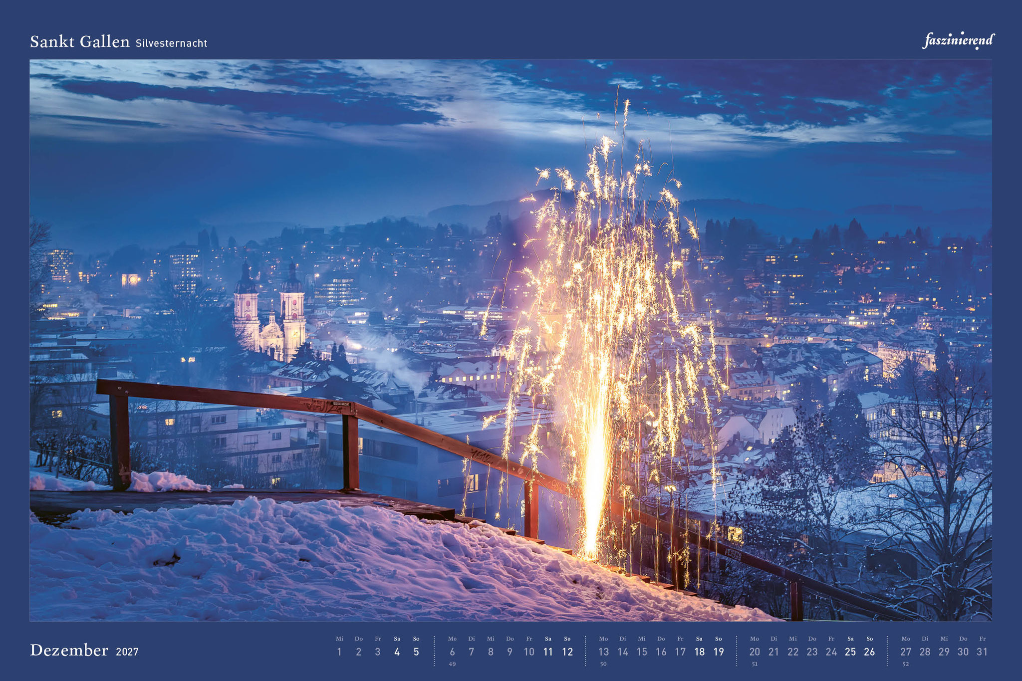 Wandkalender Kalender 2027 Sankt Gallen
