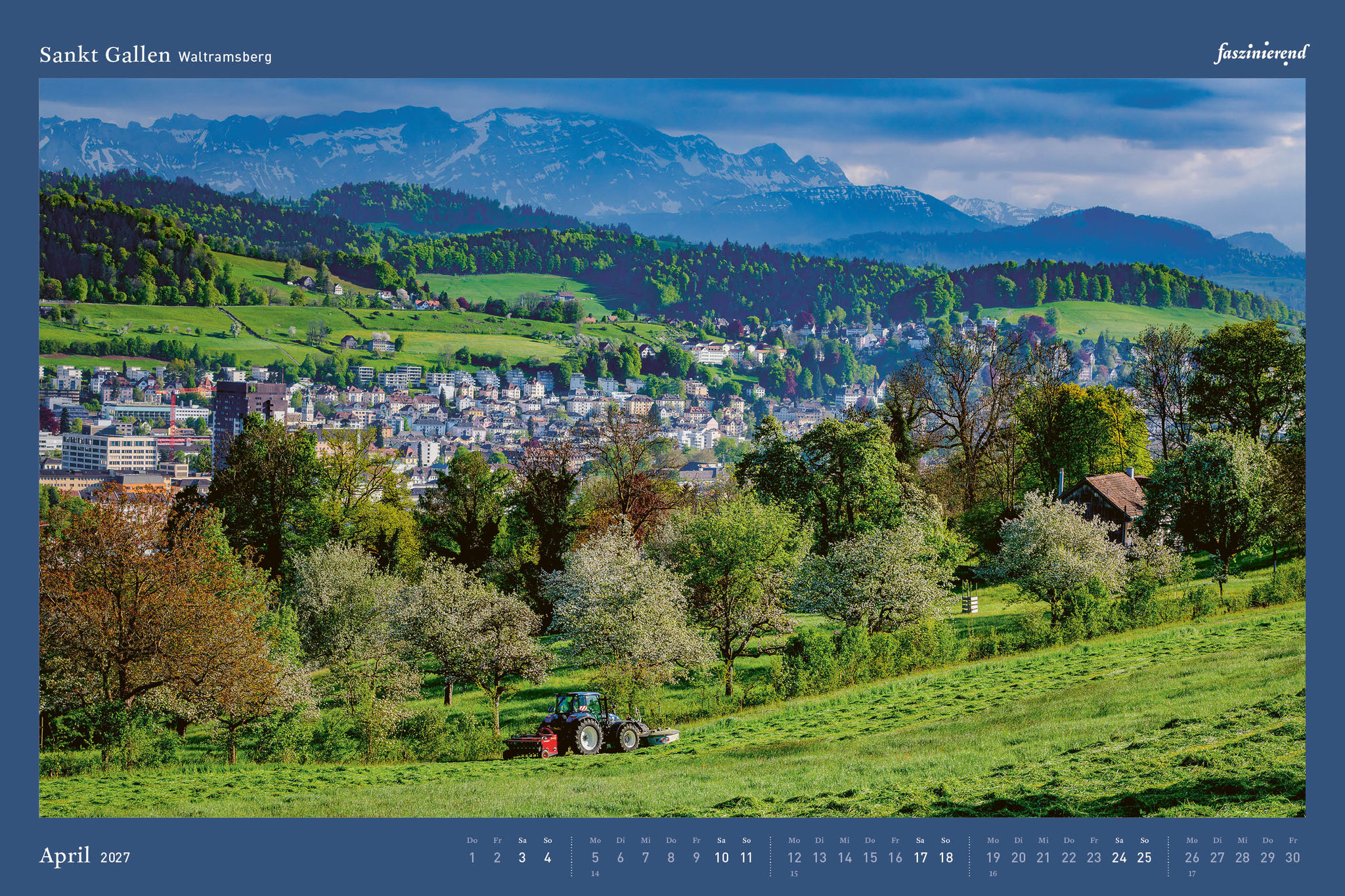 Wandkalender Kalender 2027 Sankt Gallen