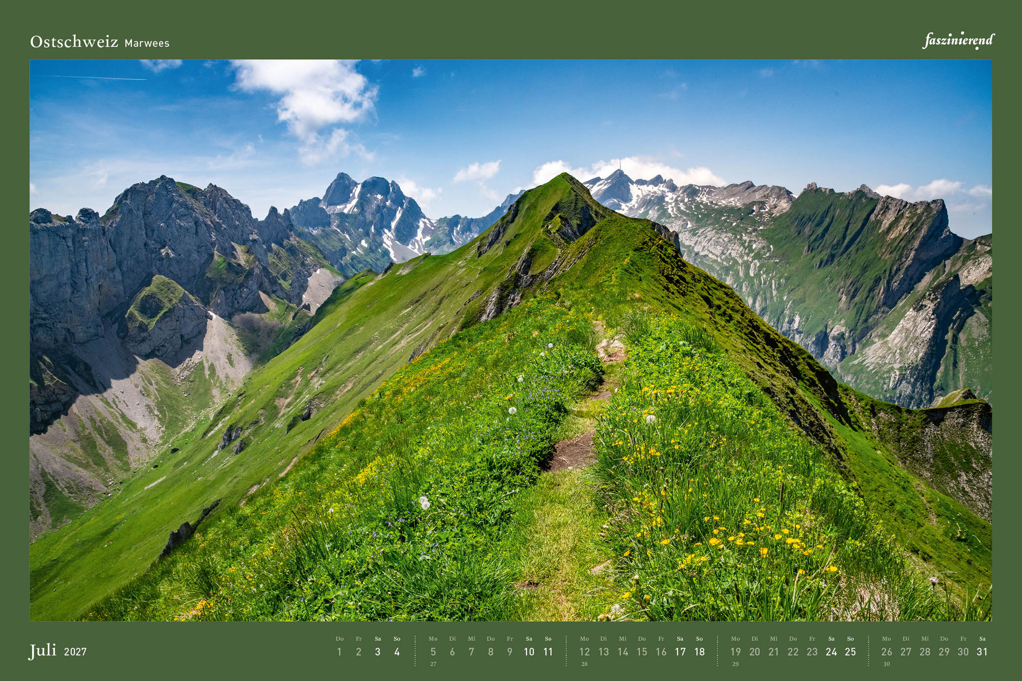 Wandkalender Kalender 2027 Ostschweiz