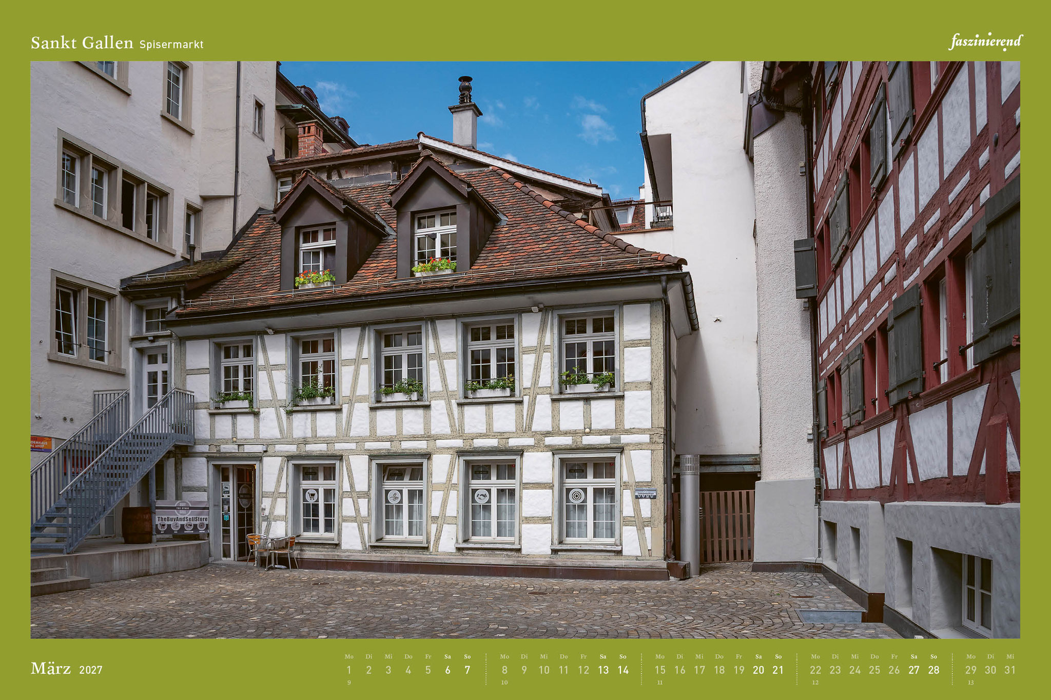 Wandkalender Kalender 2027 Sankt Gallen