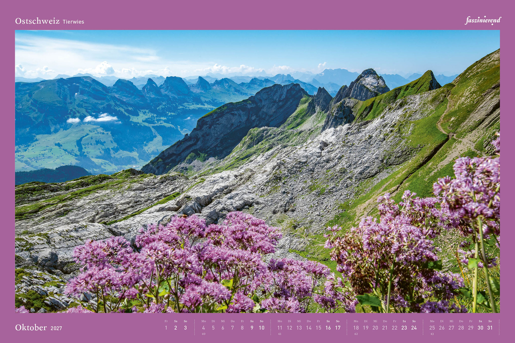 Wandkalender Kalender 2027 Ostschweiz