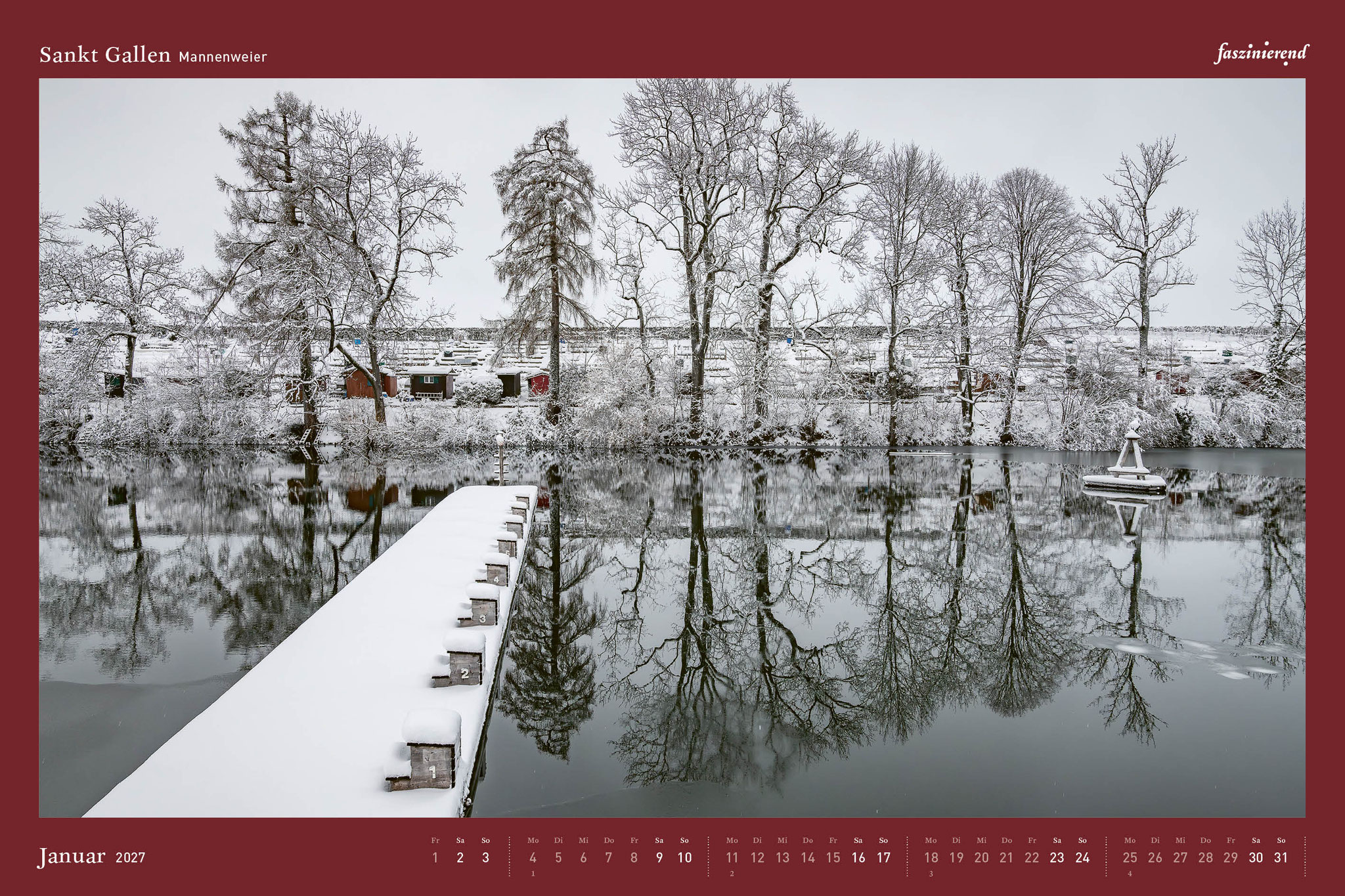 Wandkalender Kalender 2027 Sankt Gallen