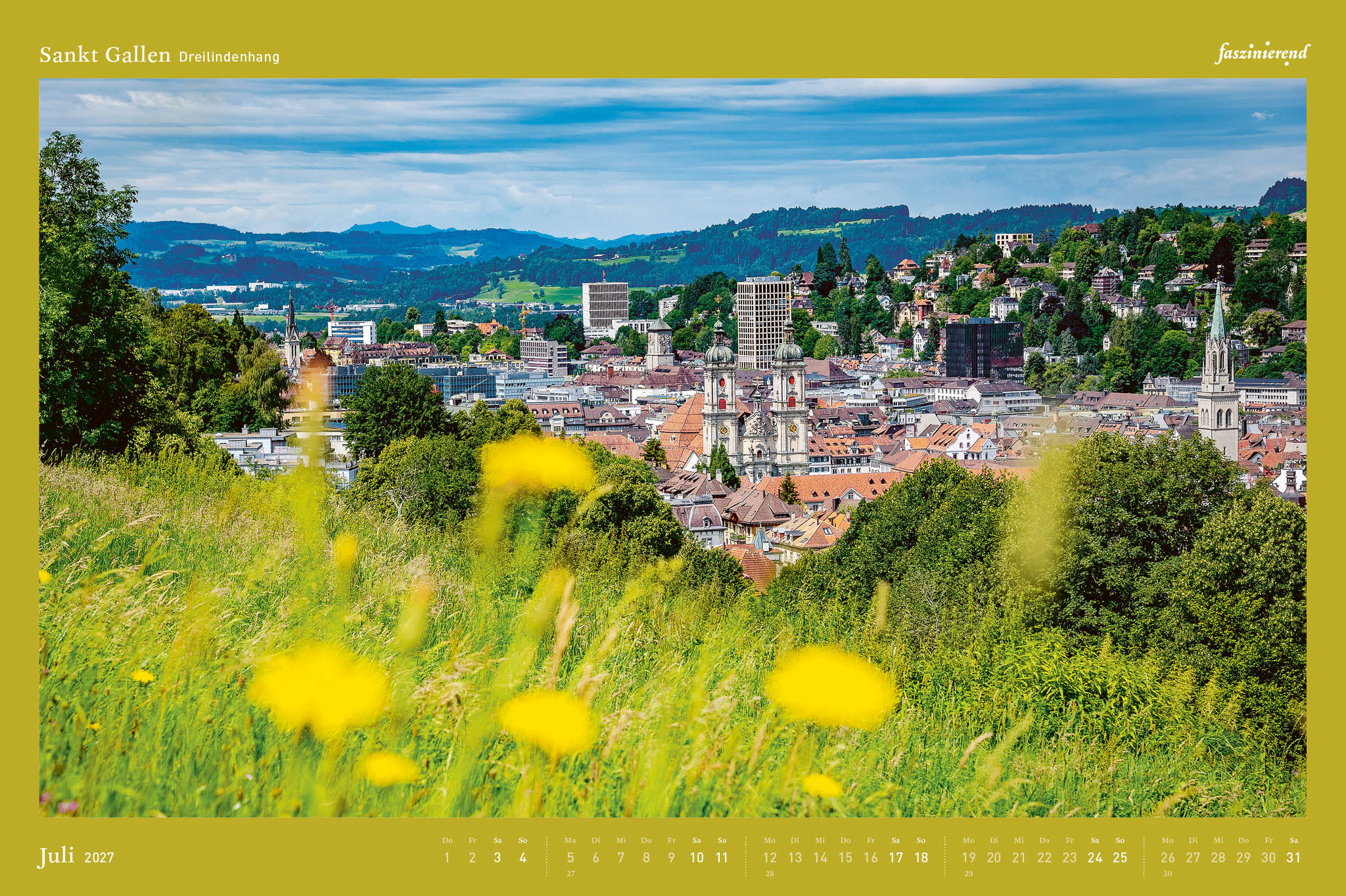 Wandkalender Kalender 2027 Sankt Gallen