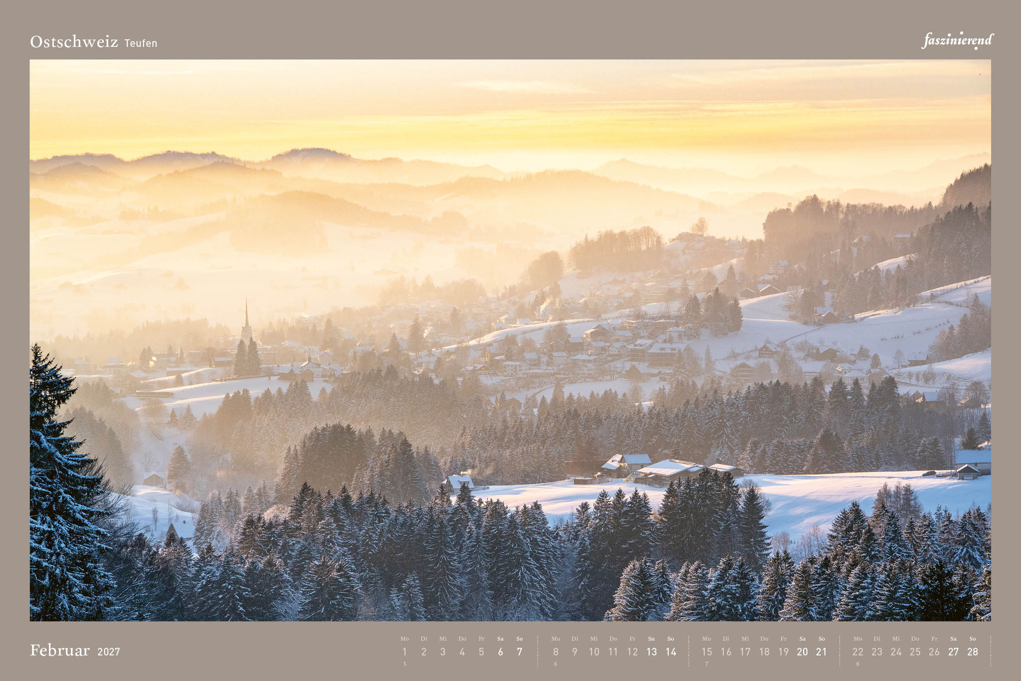 Wandkalender Kalender 2027 Ostschweiz